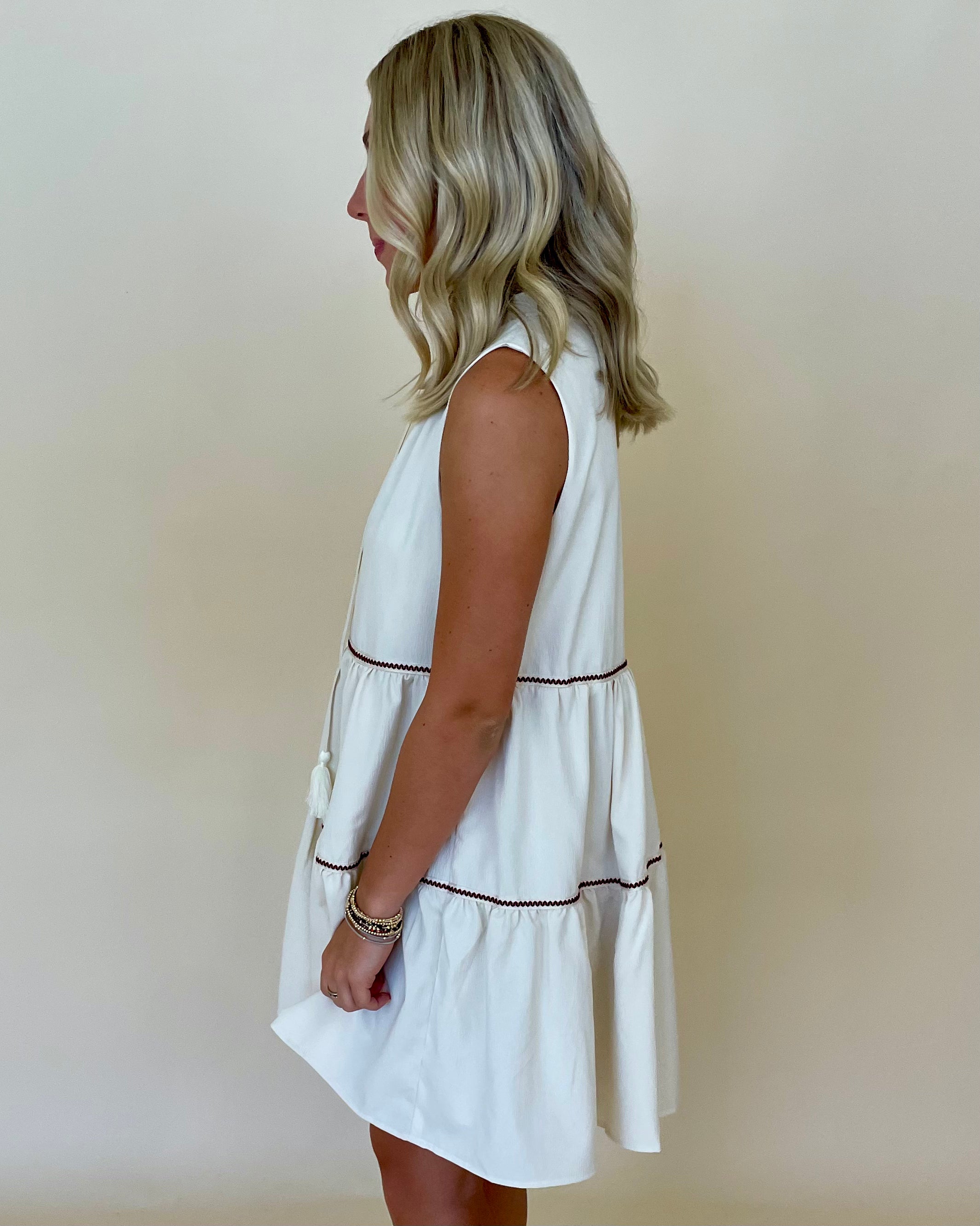 Call It Cream Tiered Dress-Shop-Womens-Boutique-Clothing