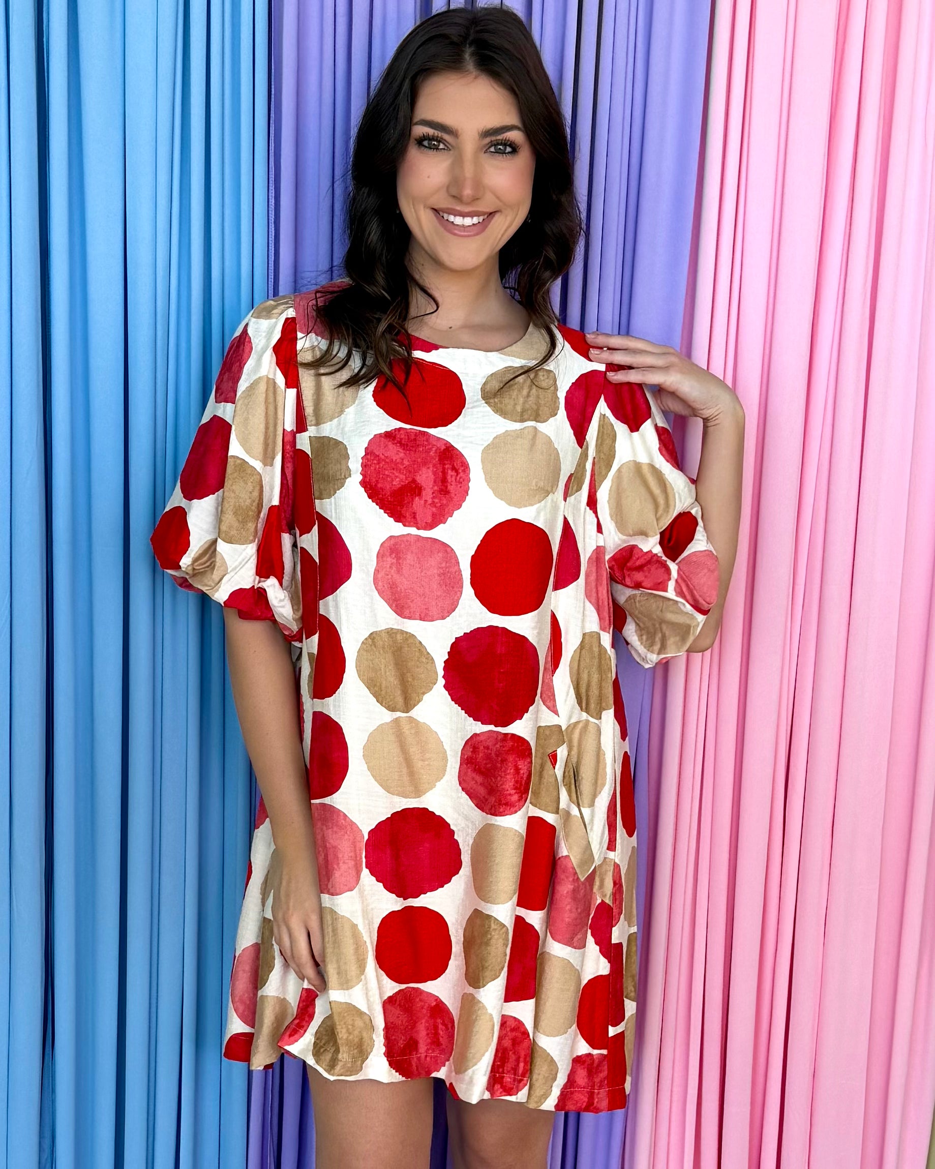 Sweet Escape Red Mix Dress-Shop-Womens-Boutique-Clothing