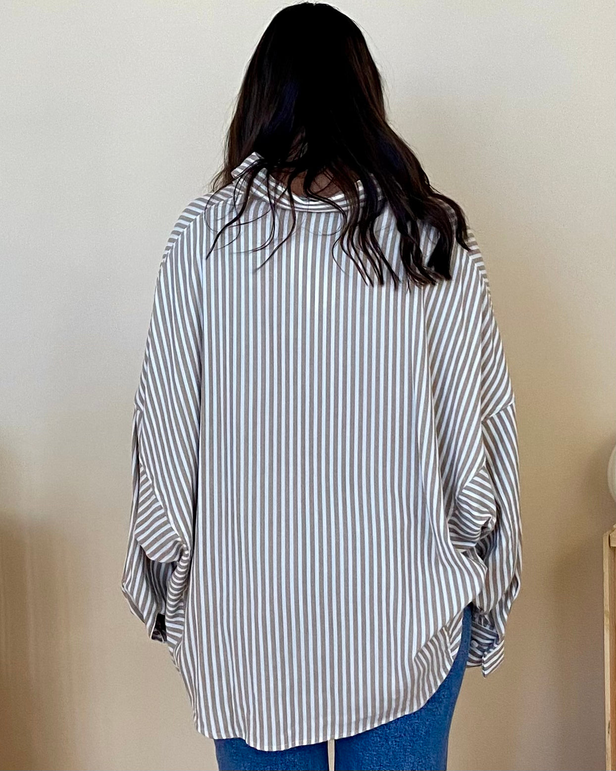 Bold Self Taupe Stripe Top-Shop-Womens-Boutique-Clothing