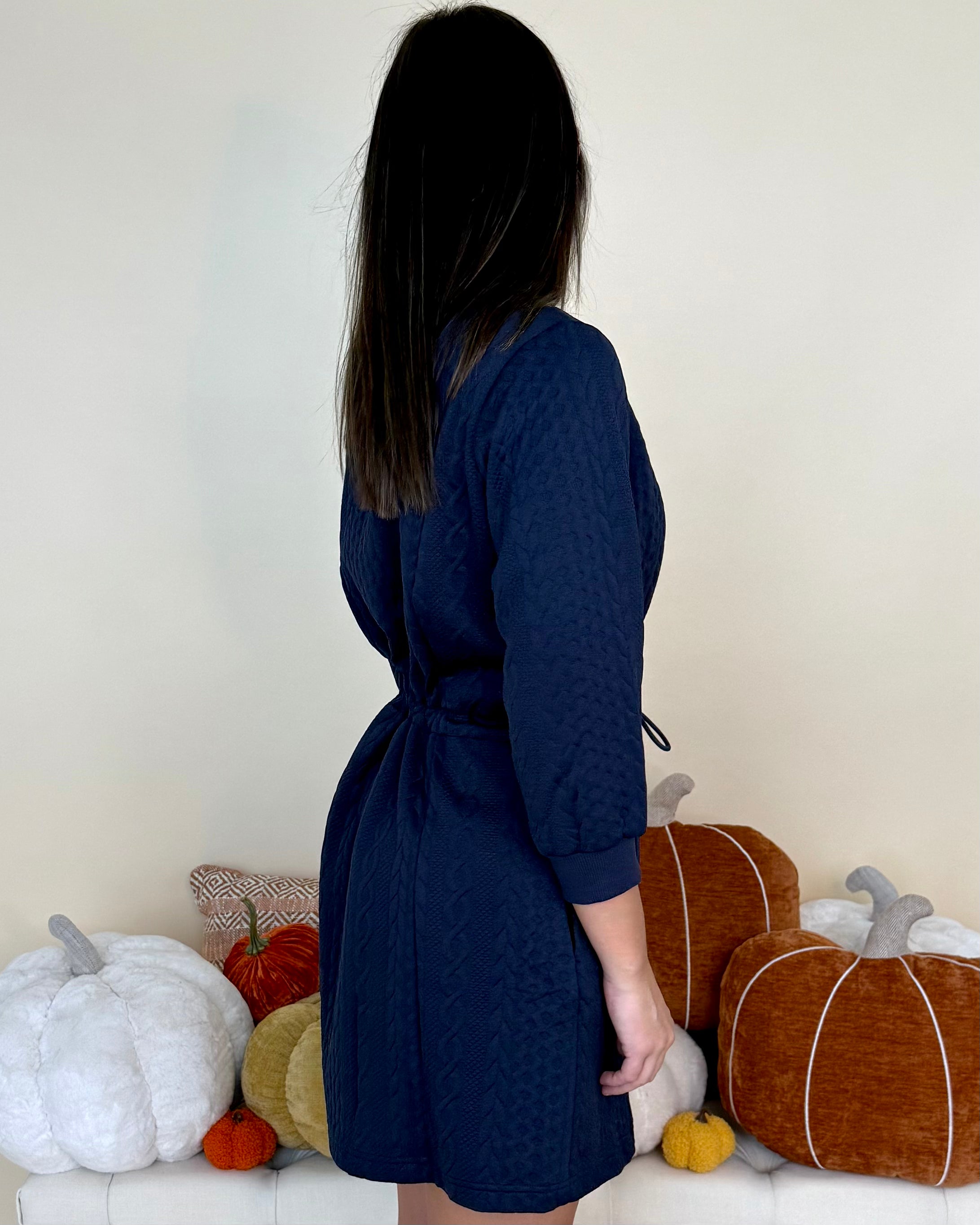 Finding Ways Midnight Cable Tie Waist Dress-Shop-Womens-Boutique-Clothing