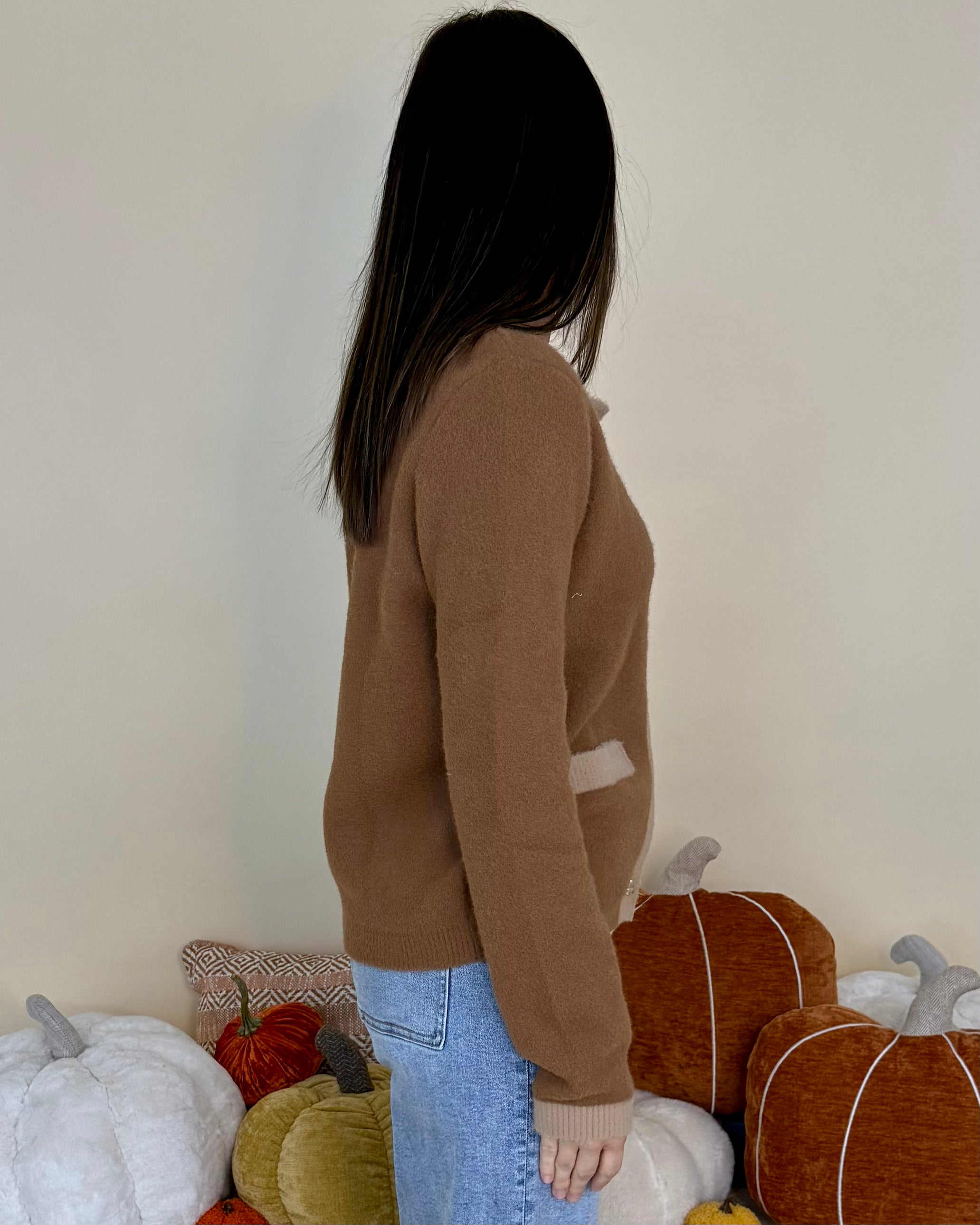 Endless Charm Latte Button Contrast Cardigan-Shop-Womens-Boutique-Clothing