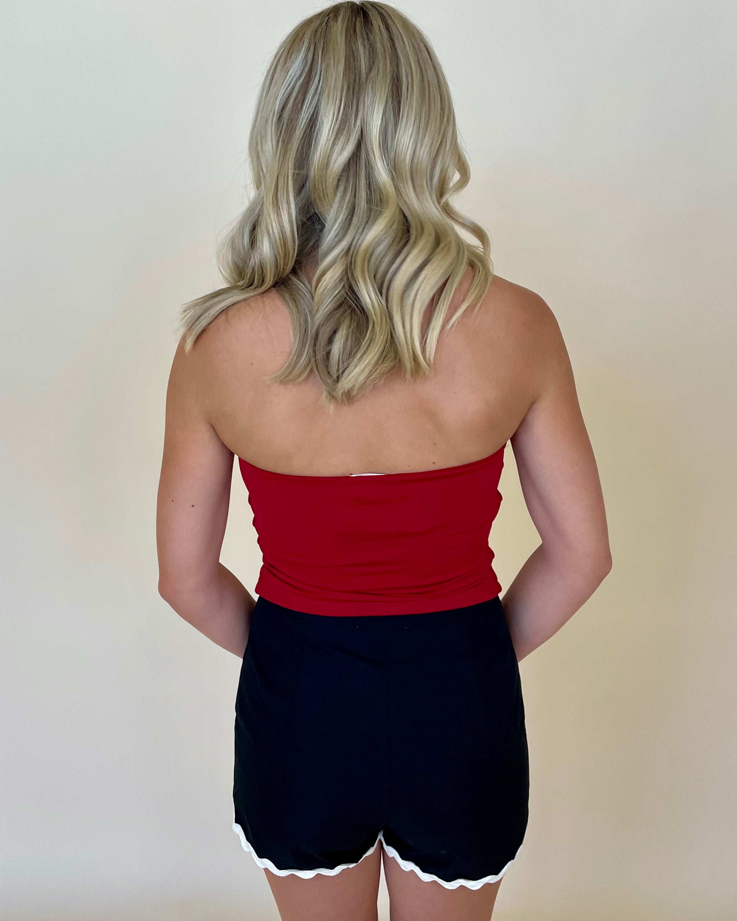 Evolved Style Wine Bow Tube Top-Shop-Womens-Boutique-Clothing