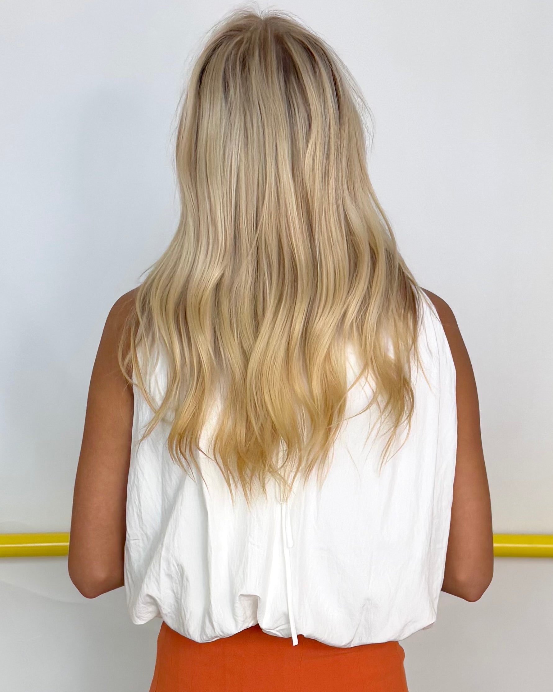 Nothing Less White Sleeveless Bubble Top-Shop-Womens-Boutique-Clothing