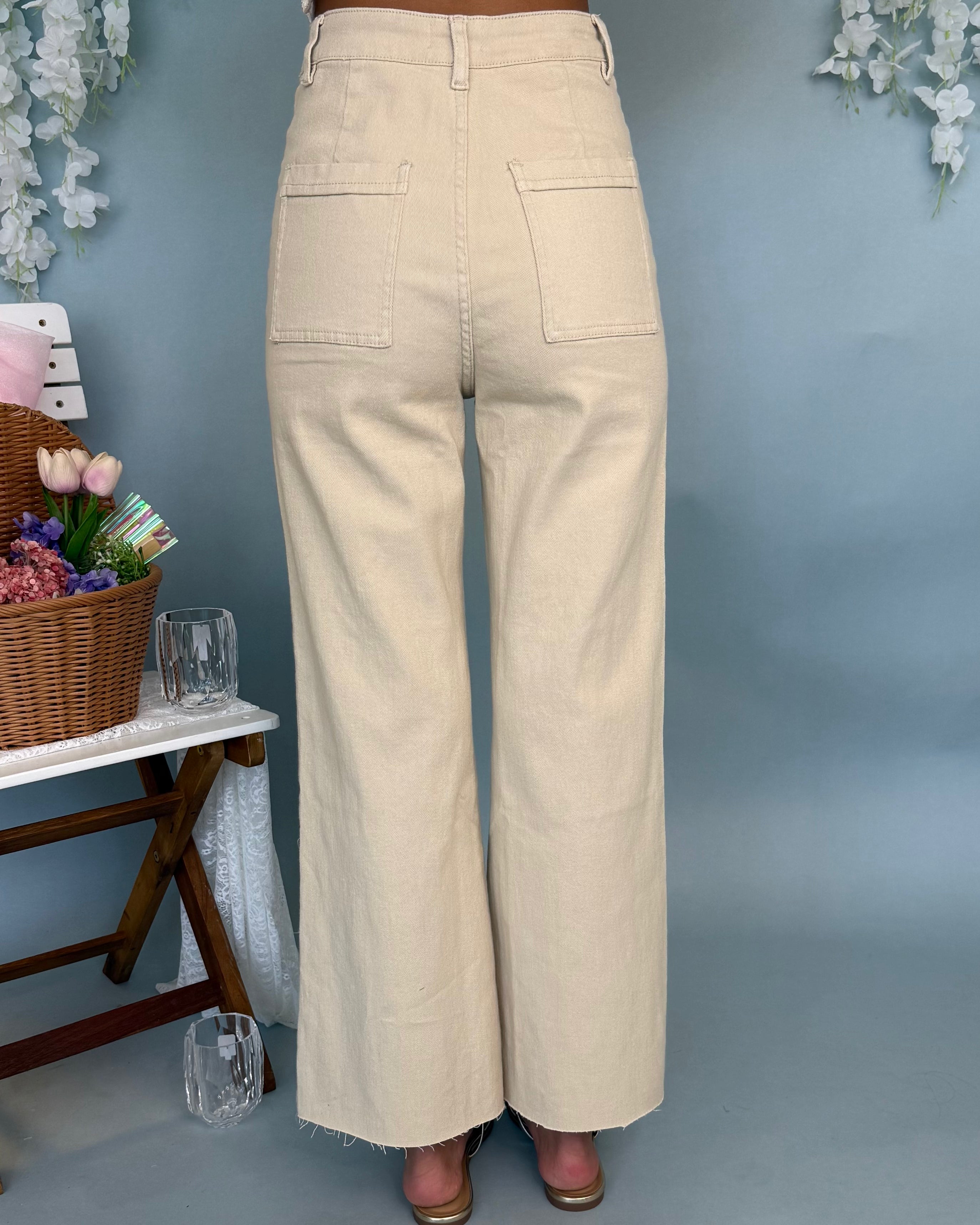 Working It Almond Milk Wide Leg Jean-Shop-Womens-Boutique-Clothing
