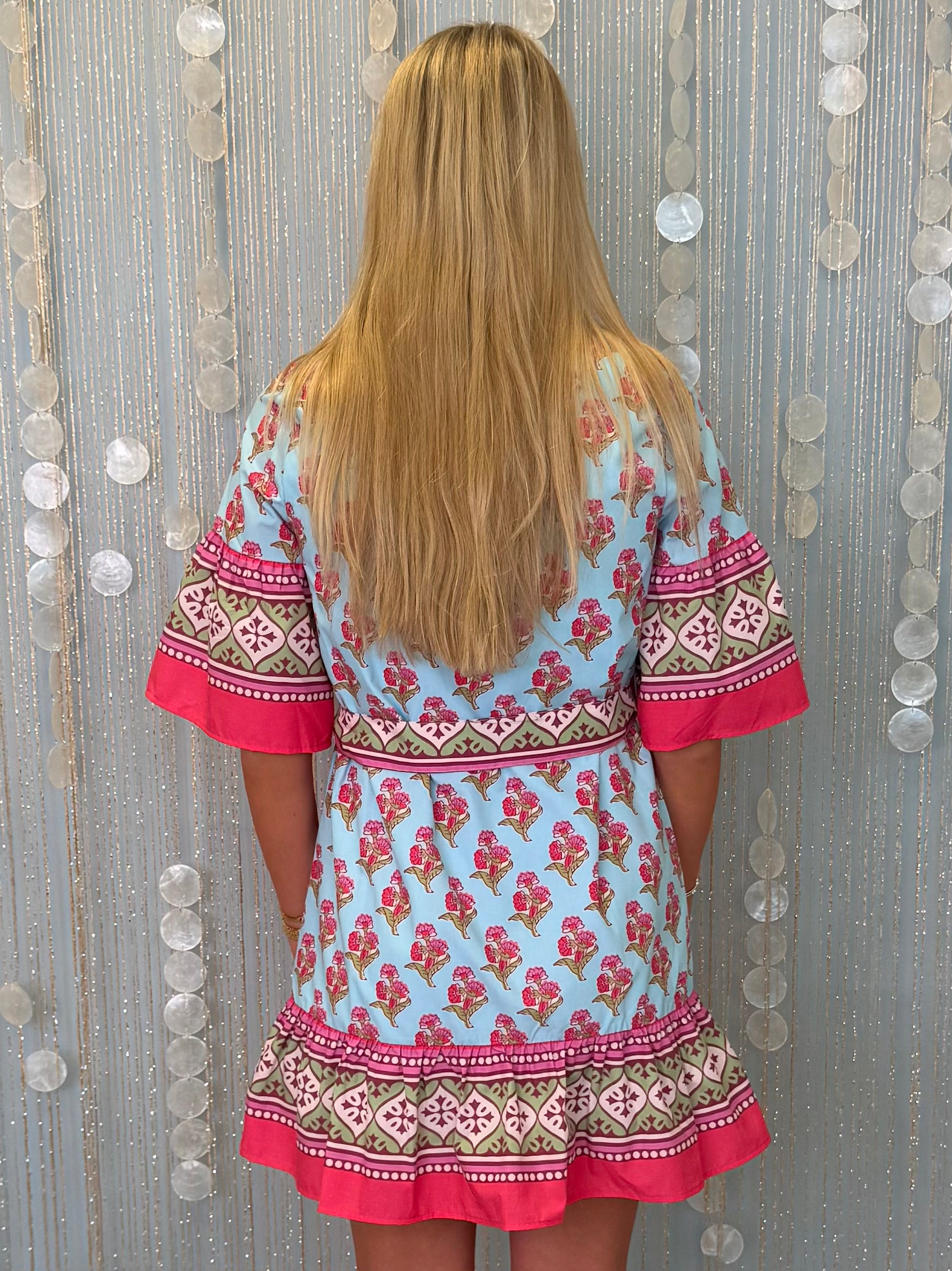 Golden Mood Multi Floral Dress-Shop-Womens-Boutique-Clothing