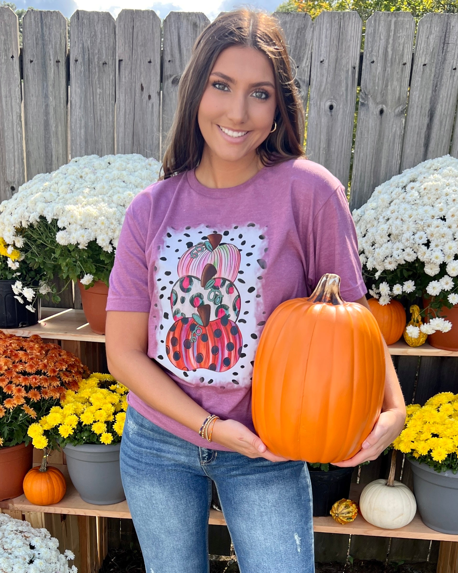 That One Dots and Pumpkins Tee-Shop-Womens-Boutique-Clothing