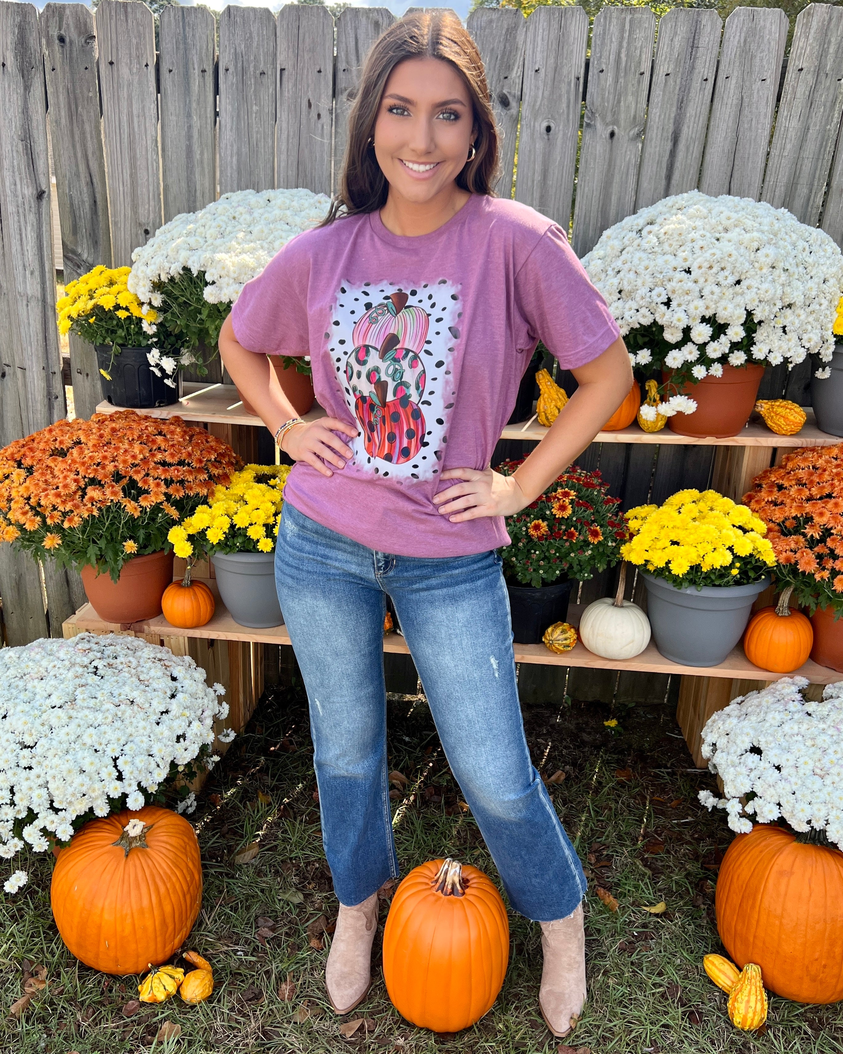 That One Dots and Pumpkins Tee-Shop-Womens-Boutique-Clothing