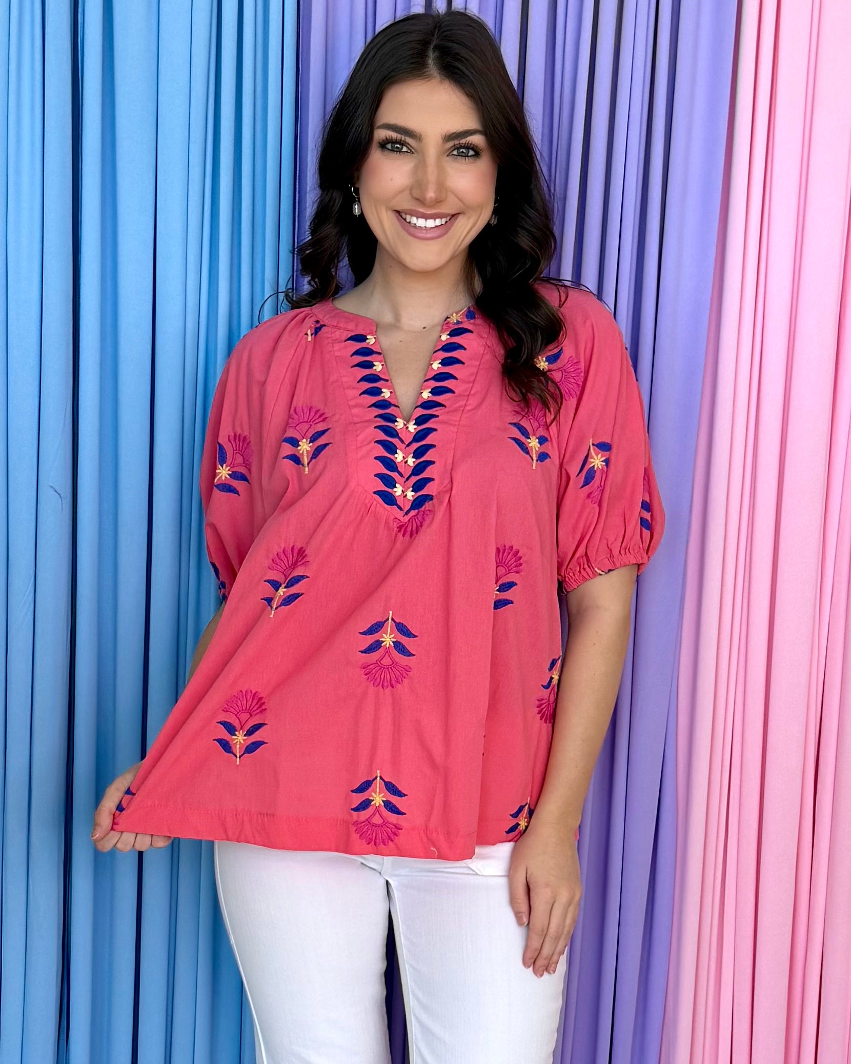 Oh So Pretty Coral Peach Top-Shop-Womens-Boutique-Clothing