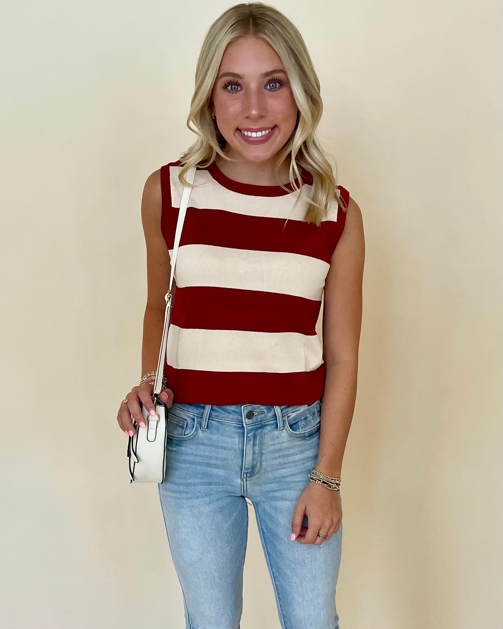 Crimson Love Burgundy Striped Top-Shop-Womens-Boutique-Clothing