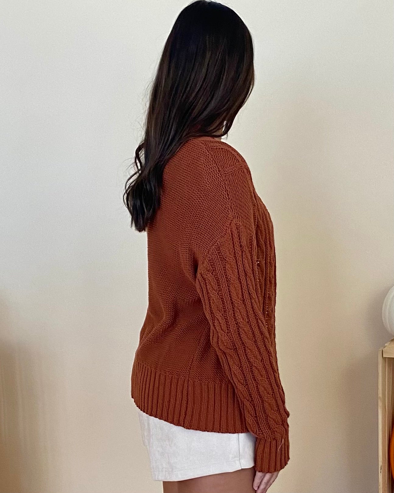 Come Along Camel Cable Knit Button Cardigan-Shop-Womens-Boutique-Clothing