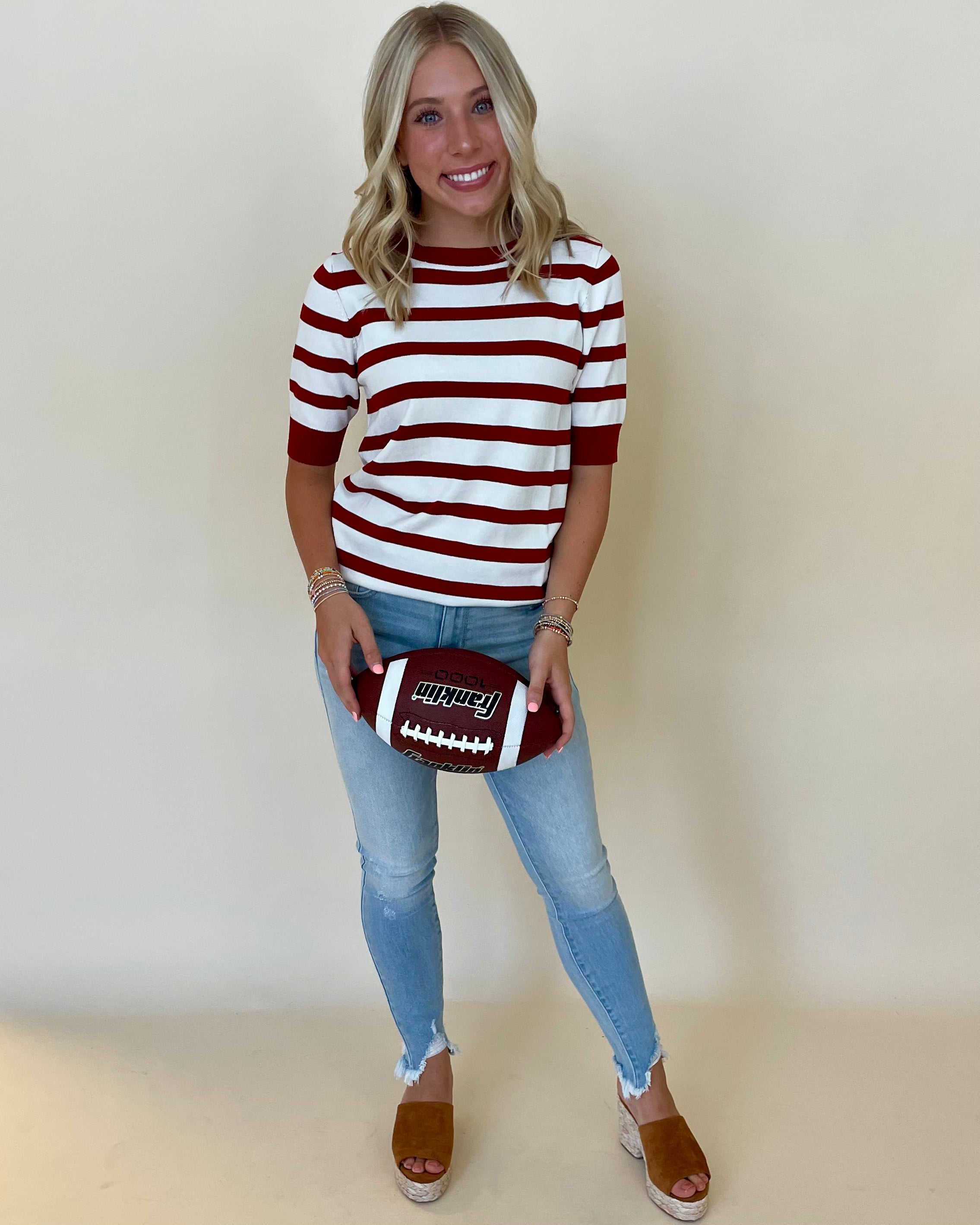 Visitor Side Burgundy Striped Sweater-Shop-Womens-Boutique-Clothing