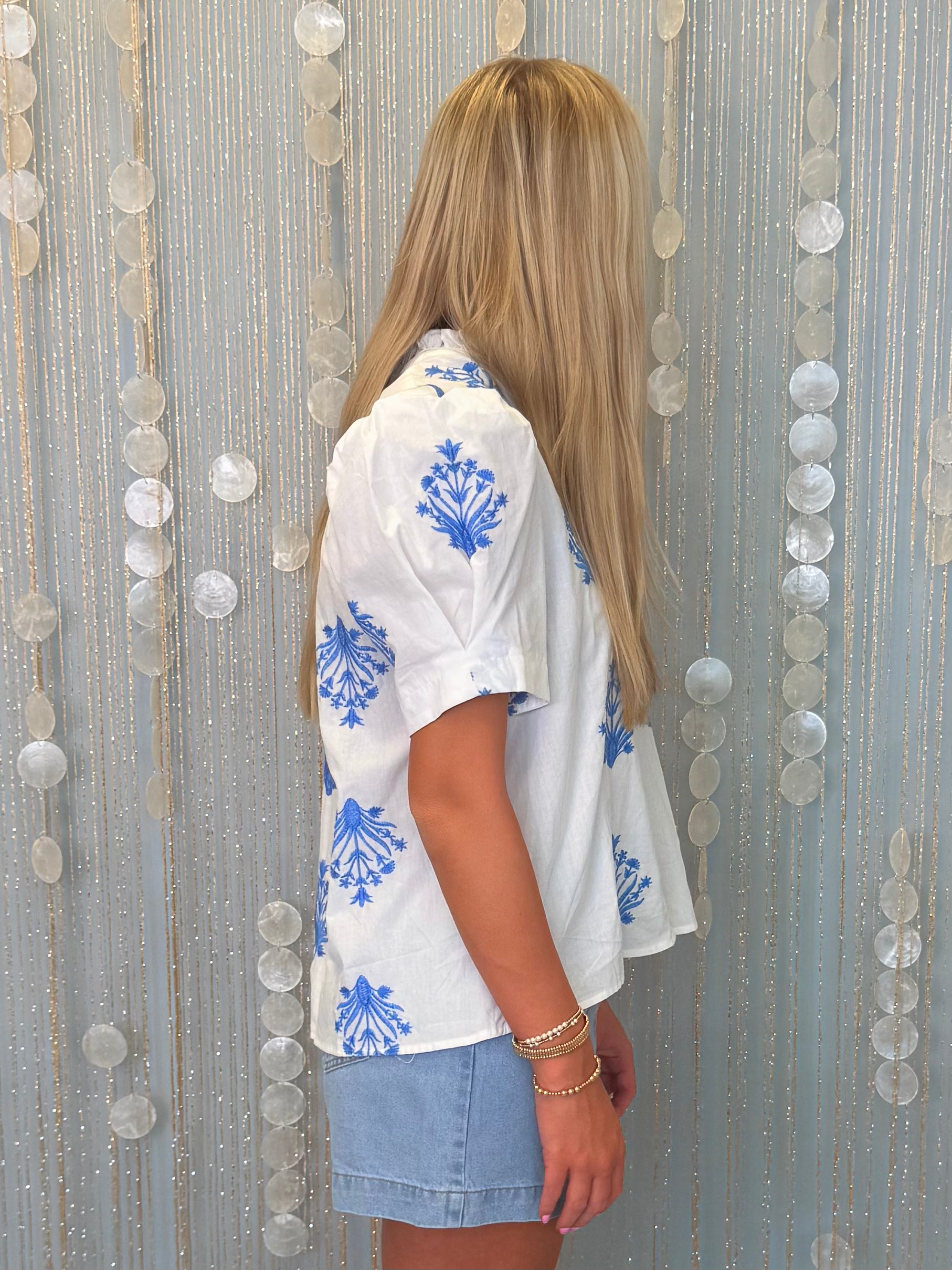 Cherished Time Off White Embroidered Top-Shop-Womens-Boutique-Clothing