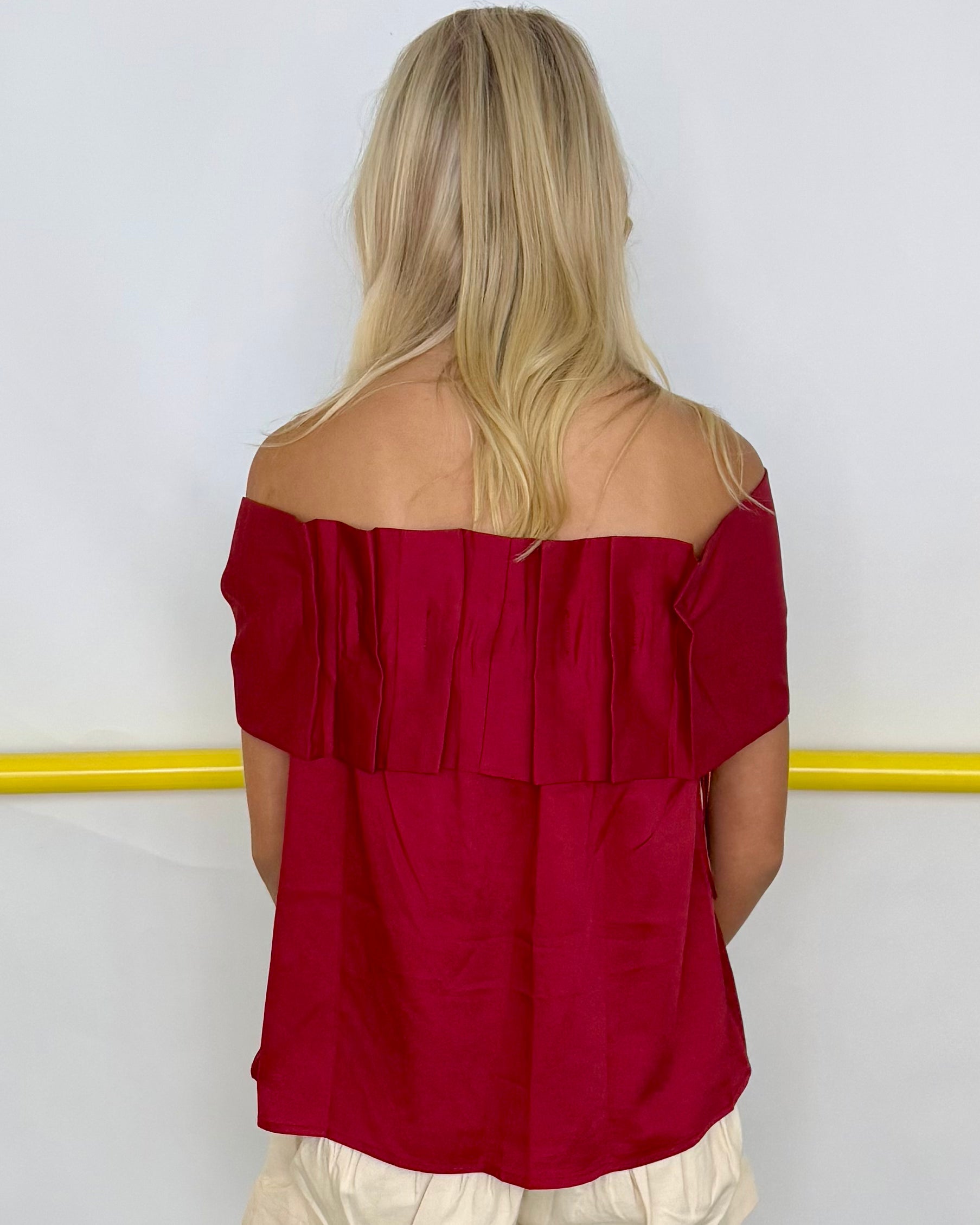 Tell Your Story Crimson Bow Strapless Top-Shop-Womens-Boutique-Clothing