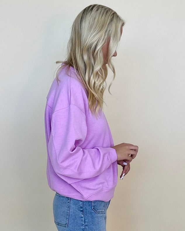 Wear Easy Mauve Half Zip Sweatshirt-Shop-Womens-Boutique-Clothing