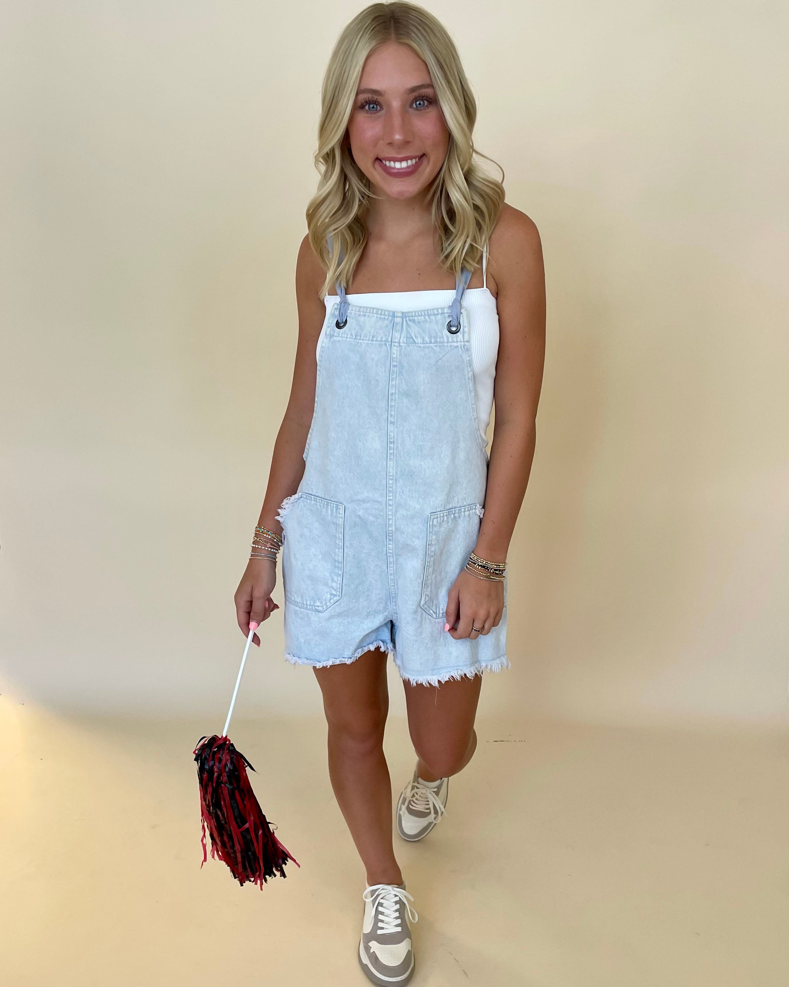 Next Stop Lt Indigo Washed Romper-Shop-Womens-Boutique-Clothing