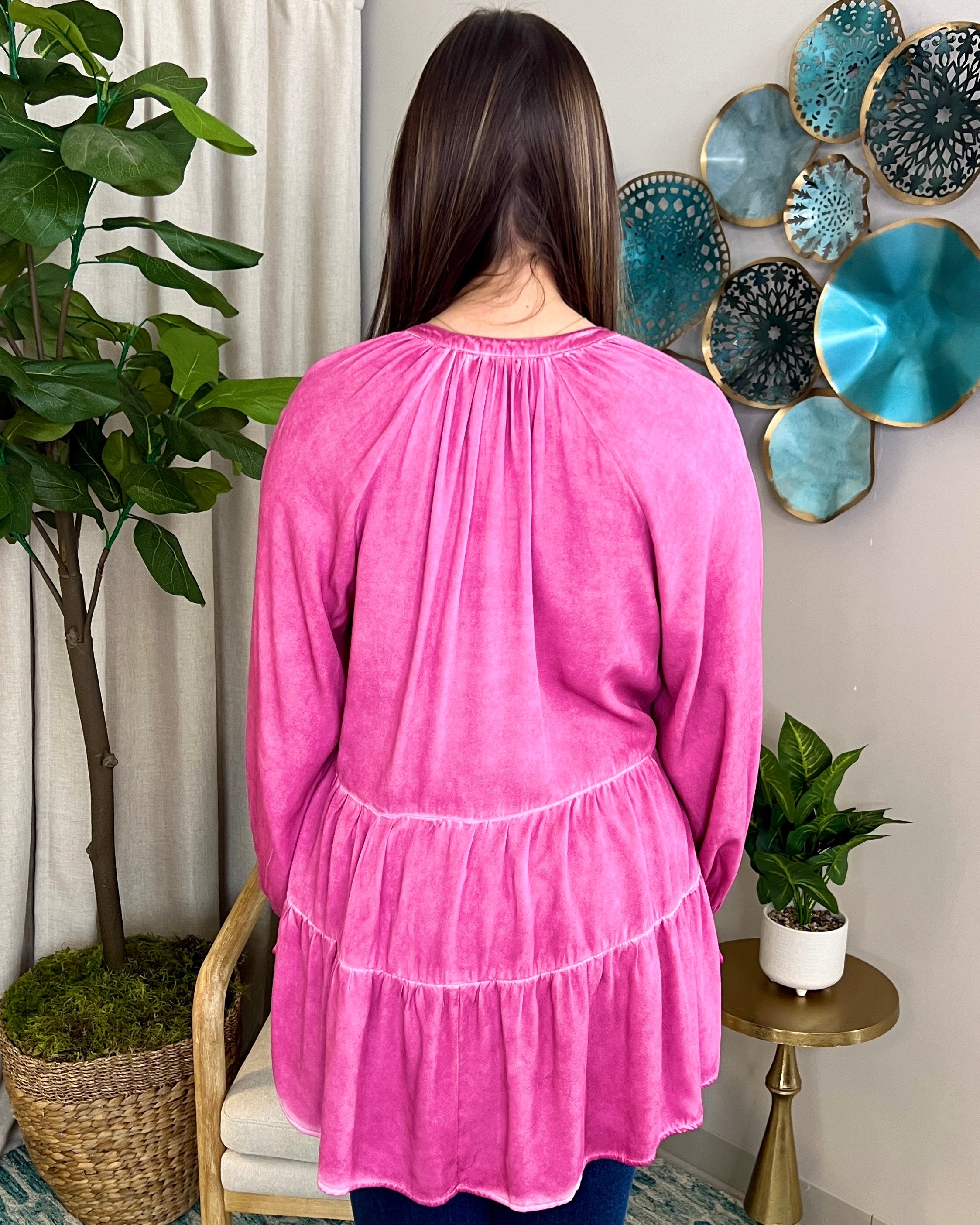 Small Town Feel Magenta Mineral Wash Top-Shop-Womens-Boutique-Clothing