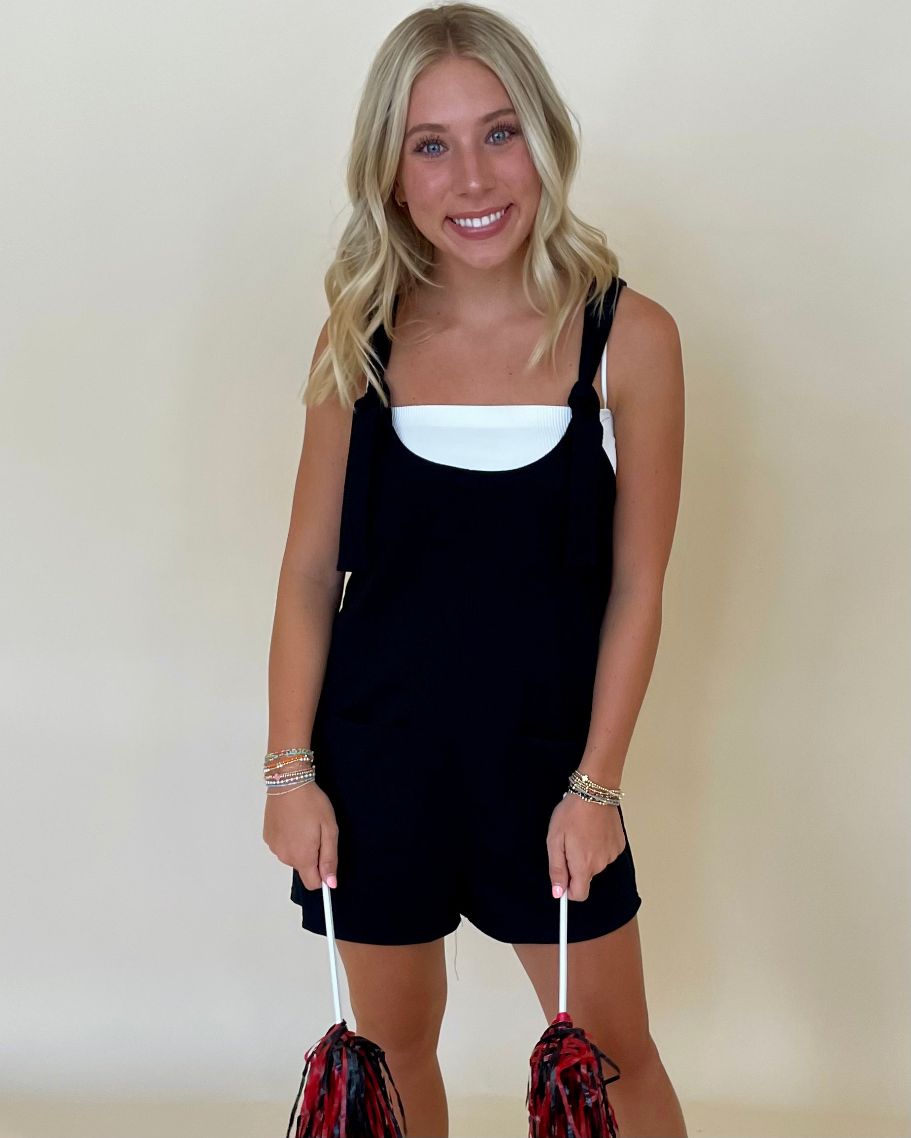 Time After Black Knit Romper-Shop-Womens-Boutique-Clothing