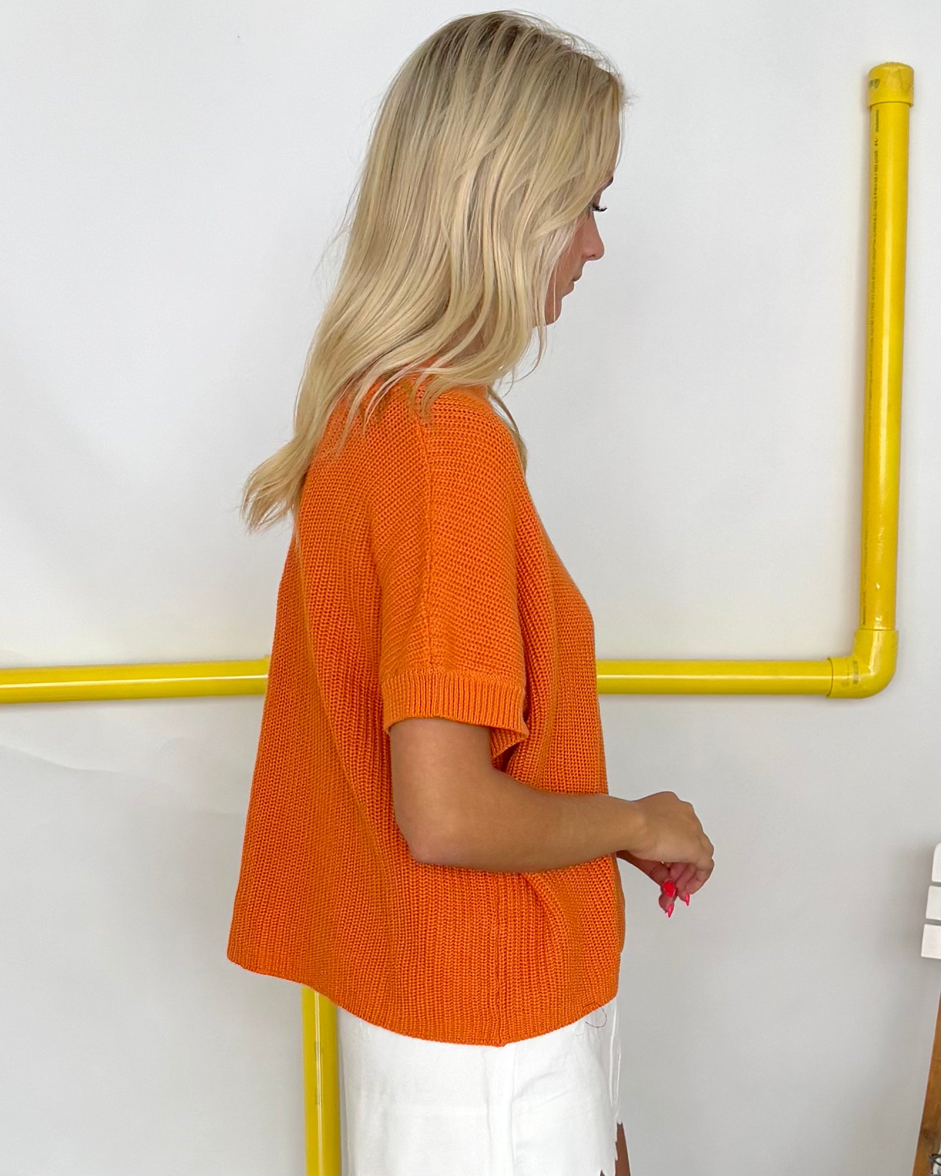 Harvest Stroll Pumpkin Front Pocket Sweater-Shop-Womens-Boutique-Clothing