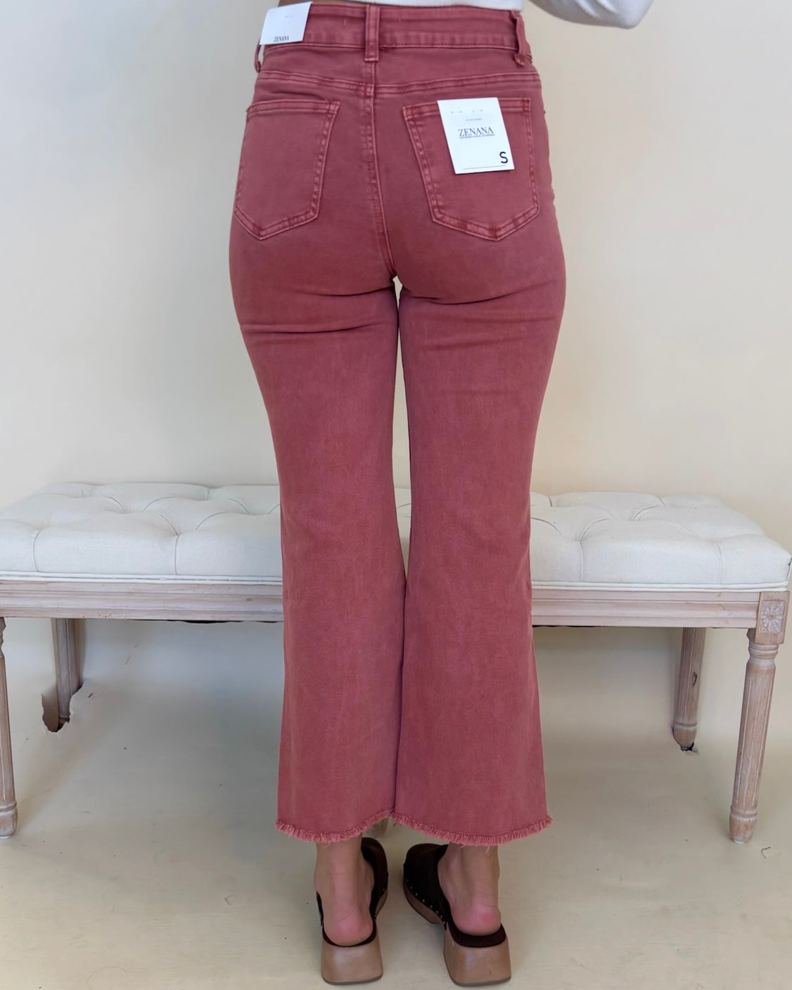 Chit Chat Cabernet Acid High Waist Fray Jeans-Shop-Womens-Boutique-Clothing