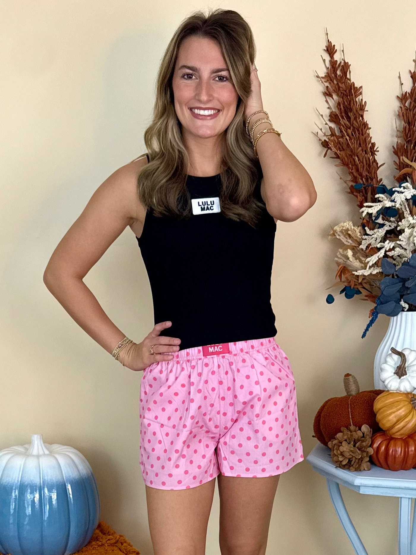 Lulu Mac Black Tank (White Label)