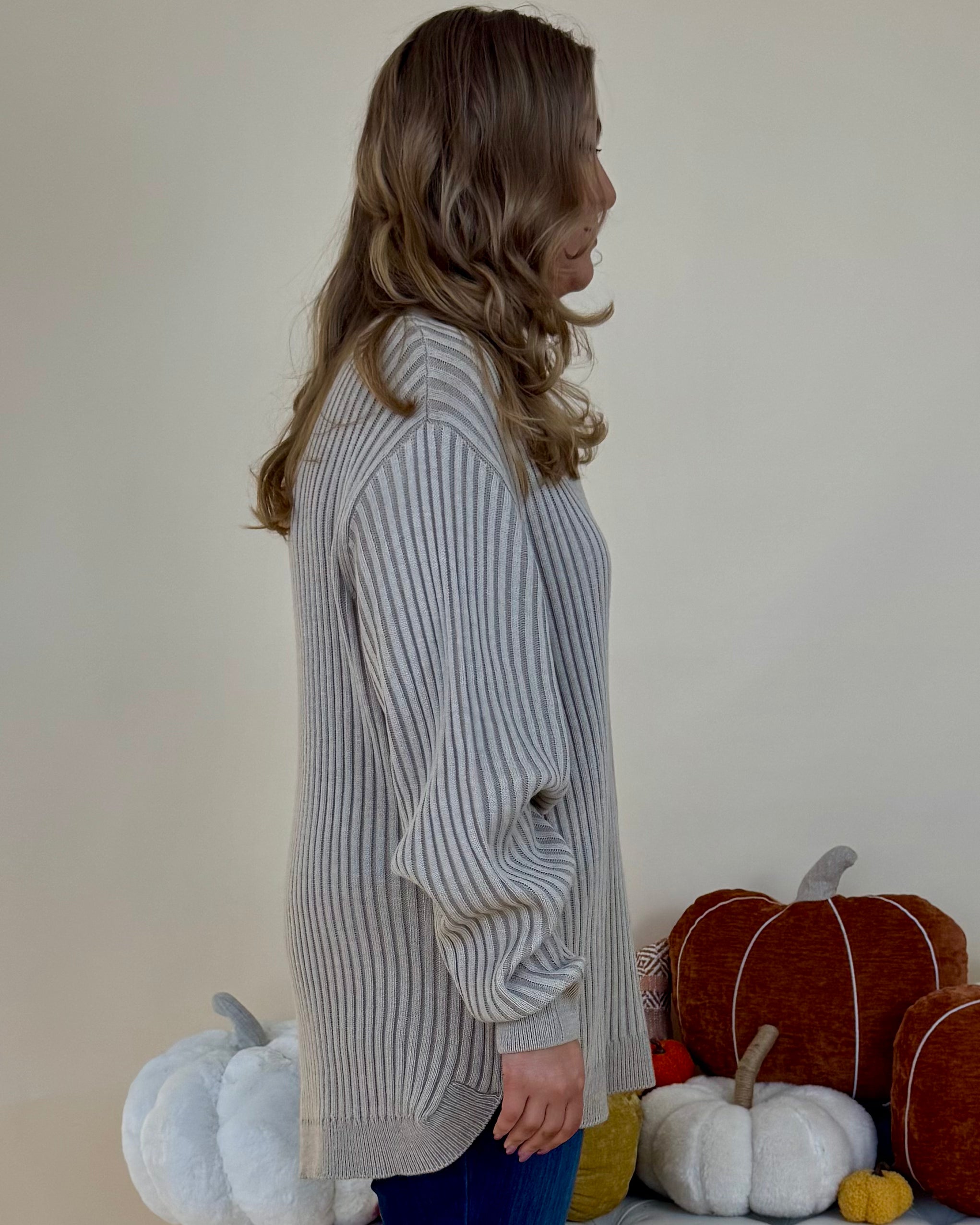 Capture This Lt Mocha Plus Two-tone Sweater-Shop-Womens-Boutique-Clothing