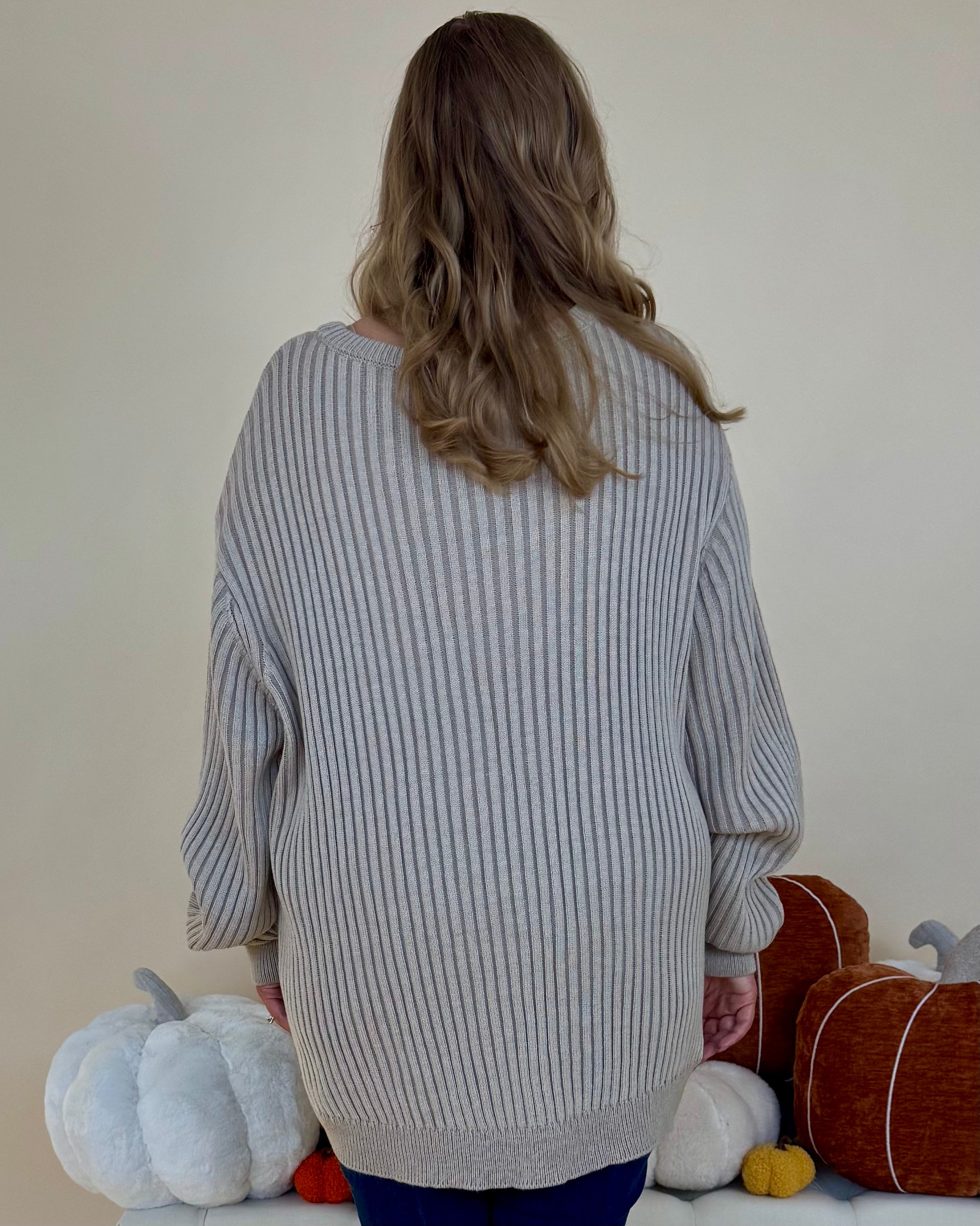 Capture This Lt Mocha Plus Two-tone Sweater-Shop-Womens-Boutique-Clothing