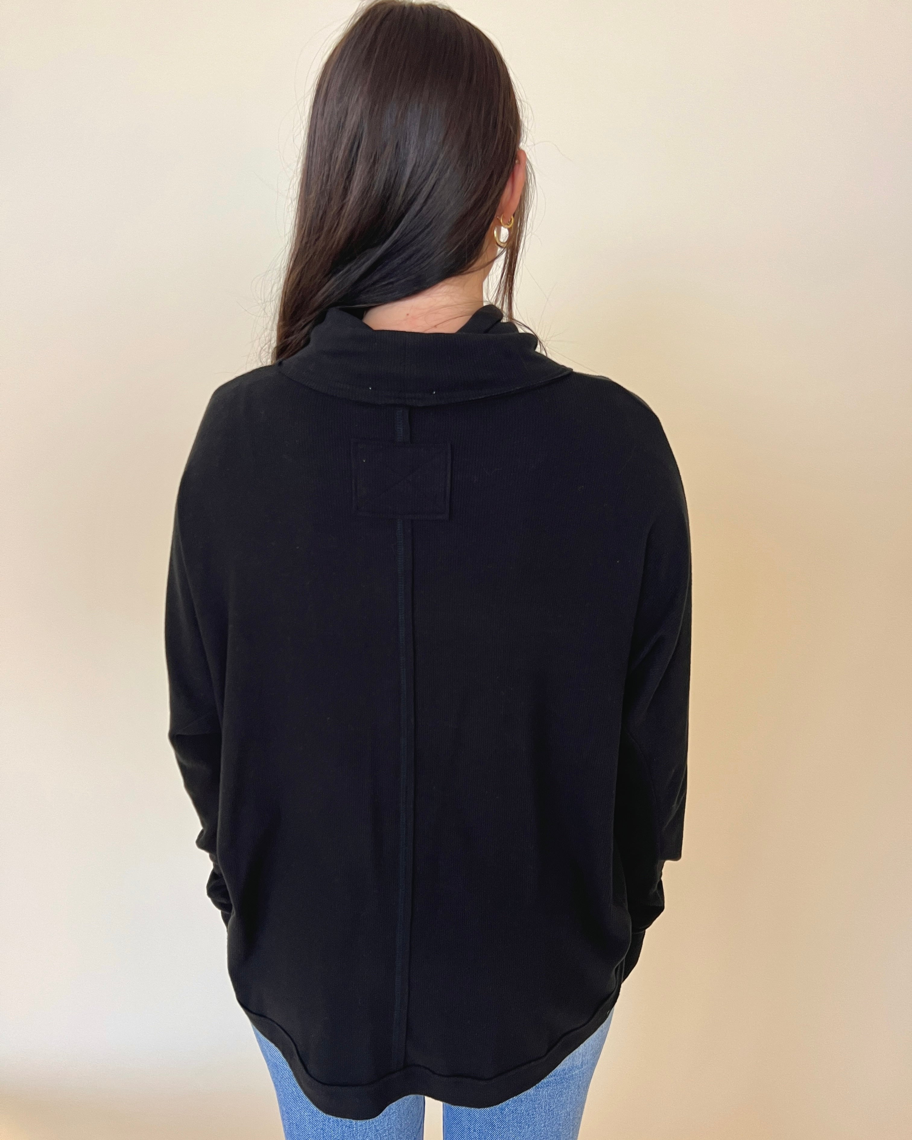 Need To Chill Black Ribbed Turtleneck Top-Shop-Womens-Boutique-Clothing