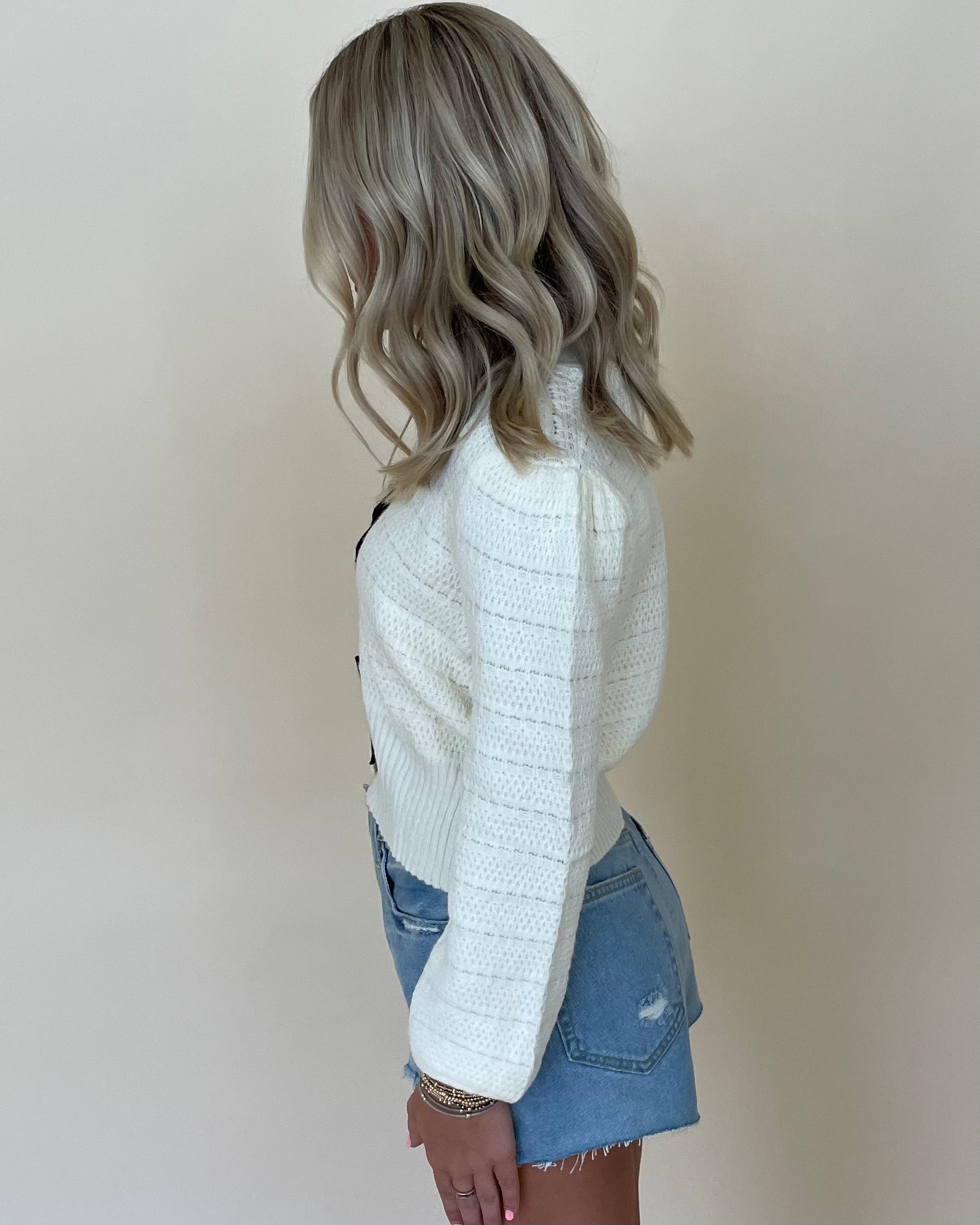 Love Perfectly Cream Ribbon Cardigan-Shop-Womens-Boutique-Clothing