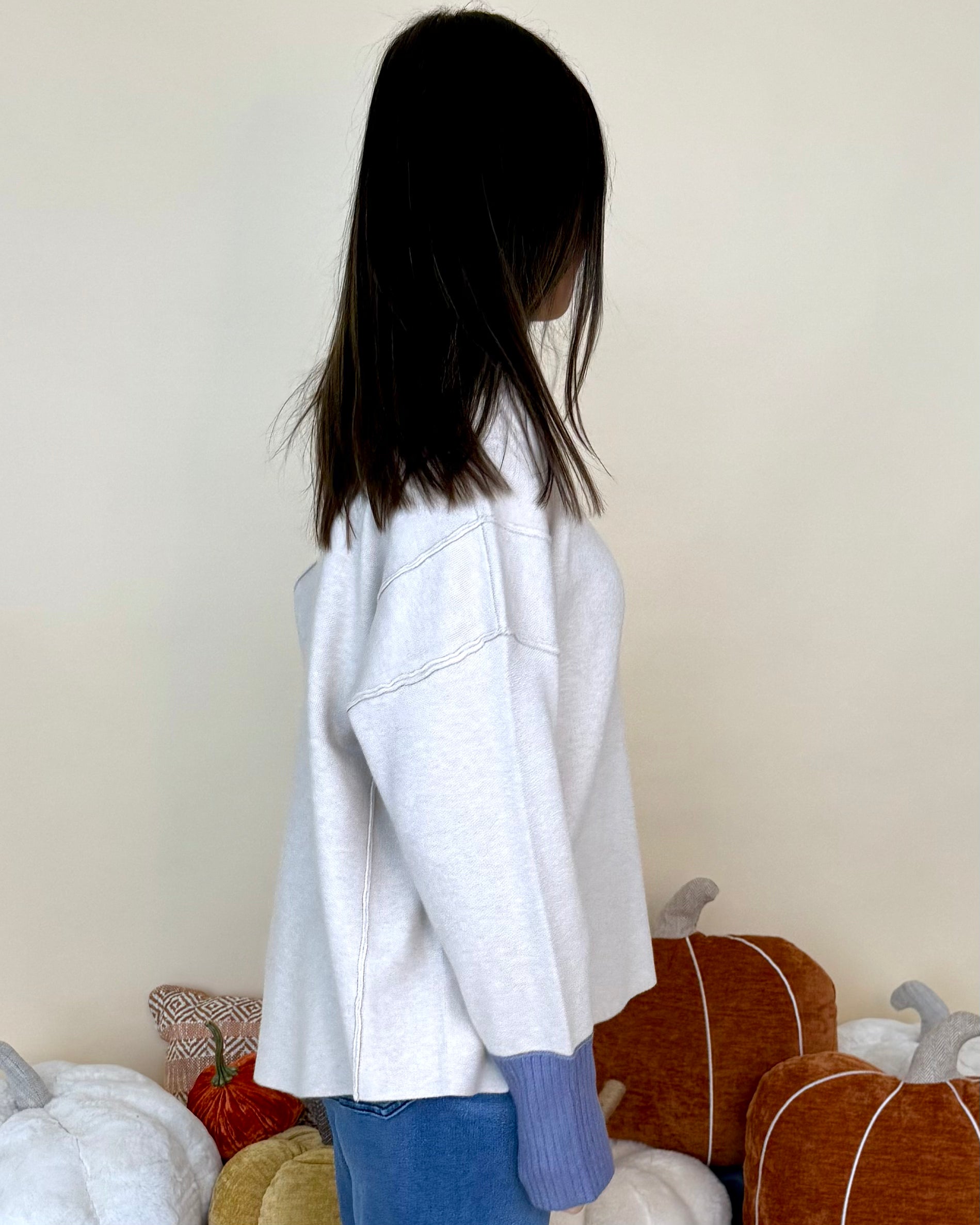 Morning Errands Ecru Contrast Turtleneck Sweater-Shop-Womens-Boutique-Clothing