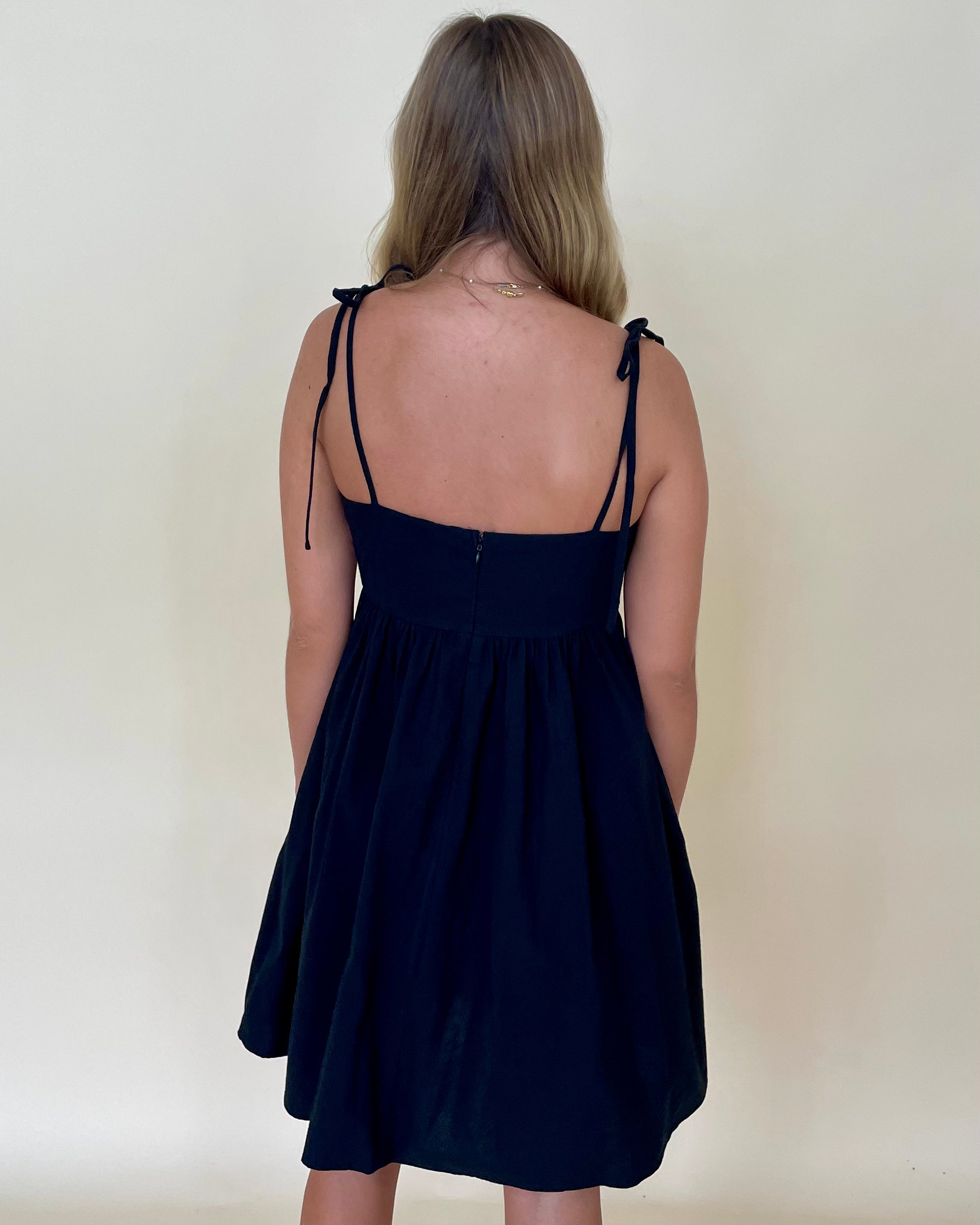 Cheering On Black Embroidery Dress-Shop-Womens-Boutique-Clothing