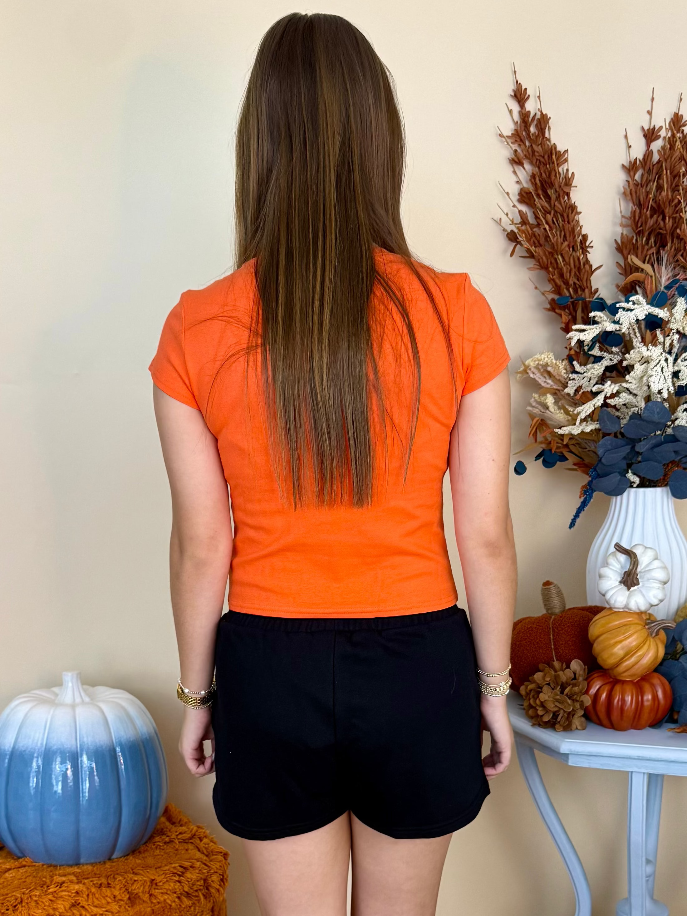 Lulu Mac Orange Baby Doll Top
