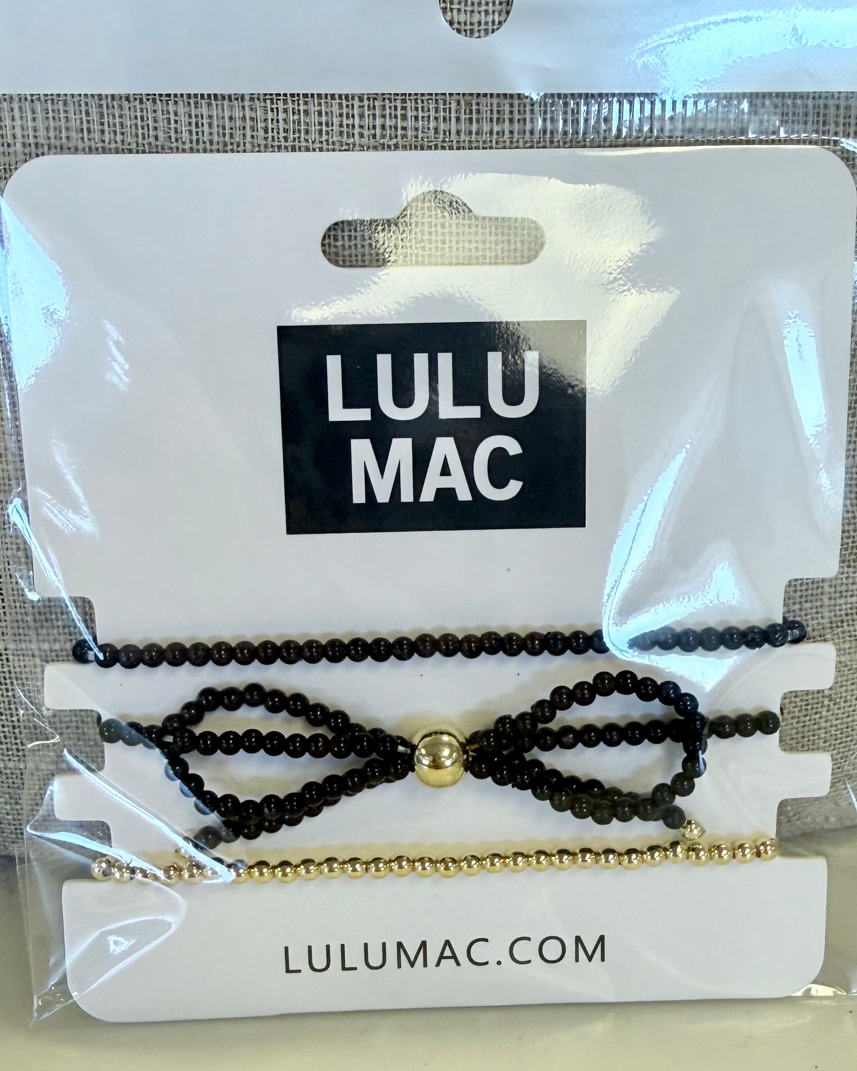 LULU MAC Black Bow Bracelet Set-Shop-Womens-Boutique-Clothing
