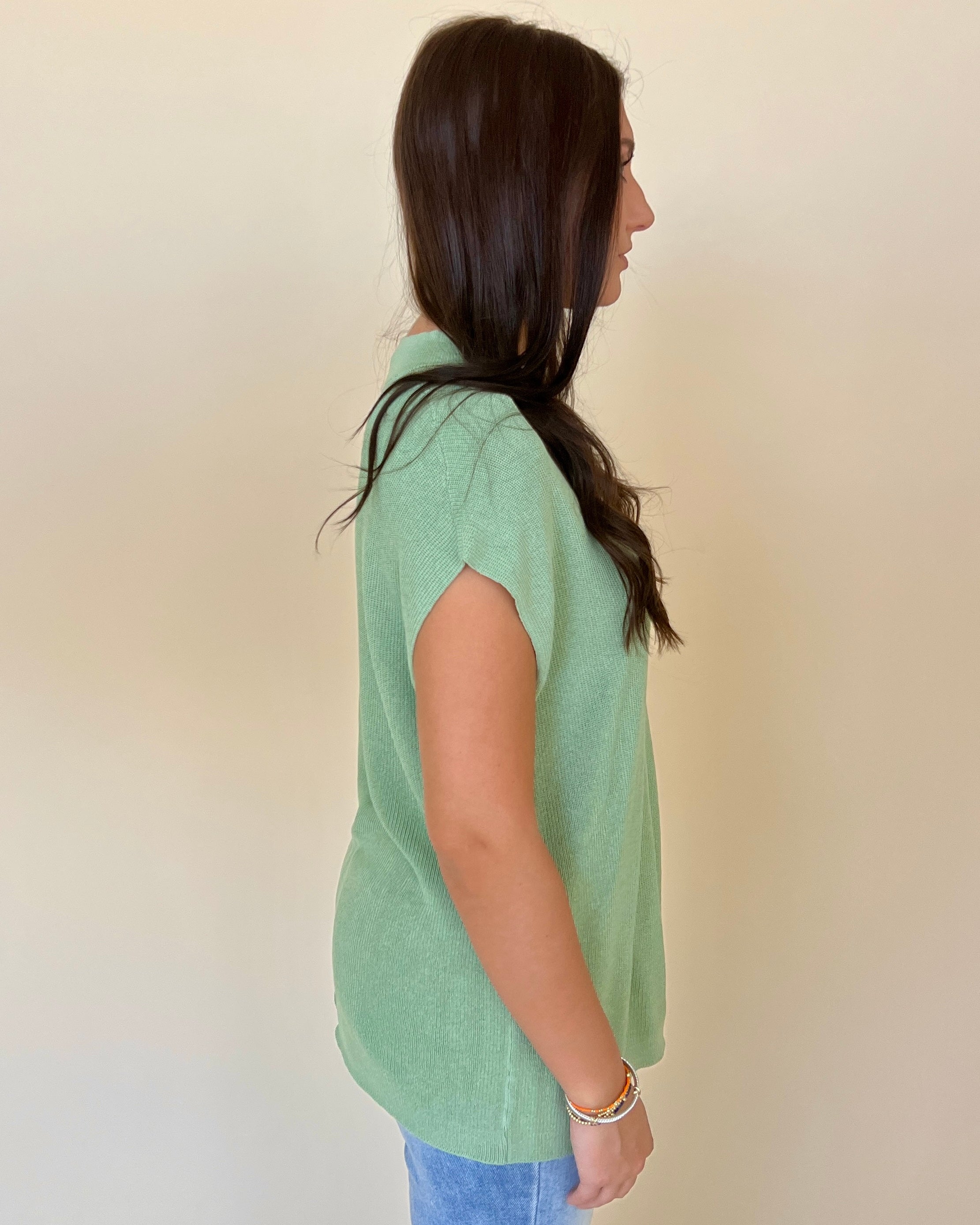 Your Place Sage Cap Sleeve Sweater Top-Shop-Womens-Boutique-Clothing