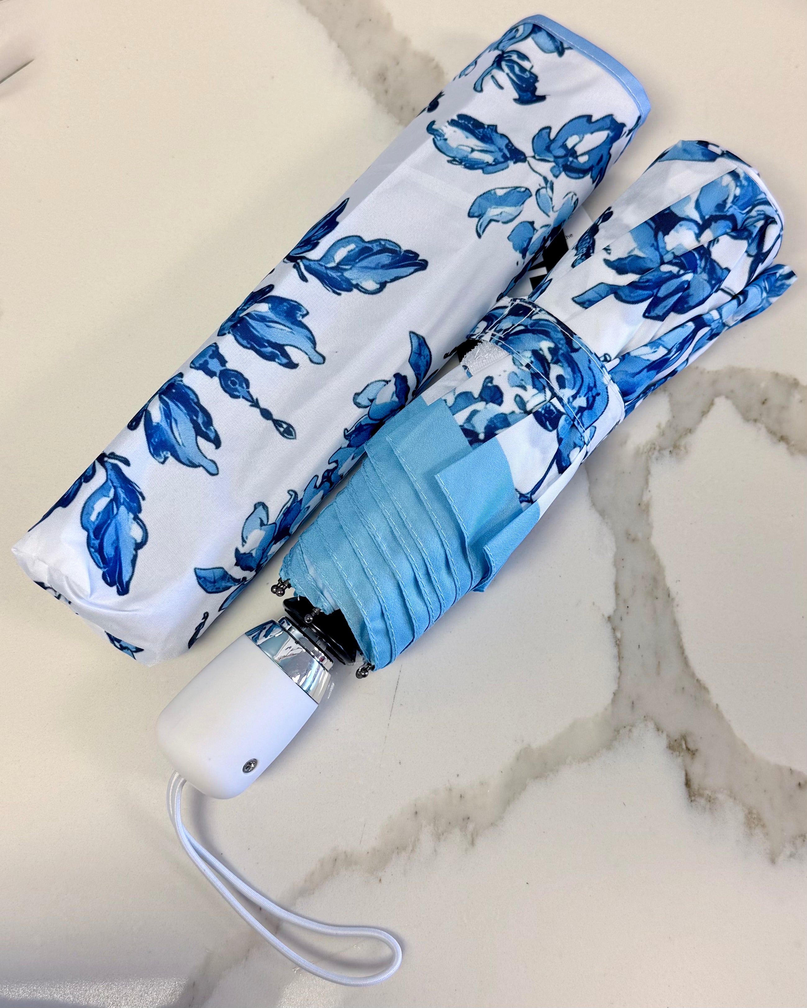 LULU MAC Blue Floral Umbrella-Shop-Womens-Boutique-Clothing