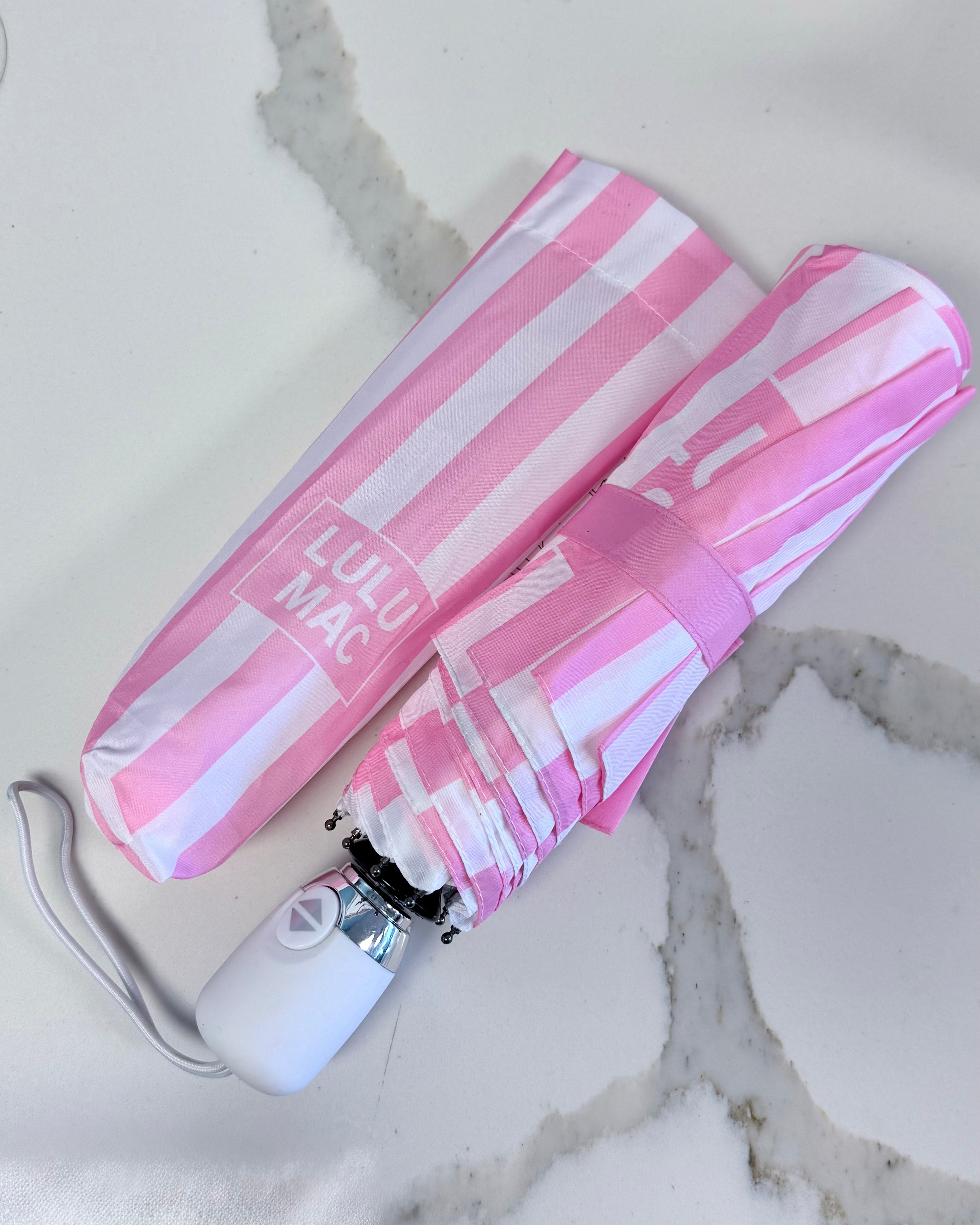 LULU MAC Pink Stripe Umbrella-Shop-Womens-Boutique-Clothing