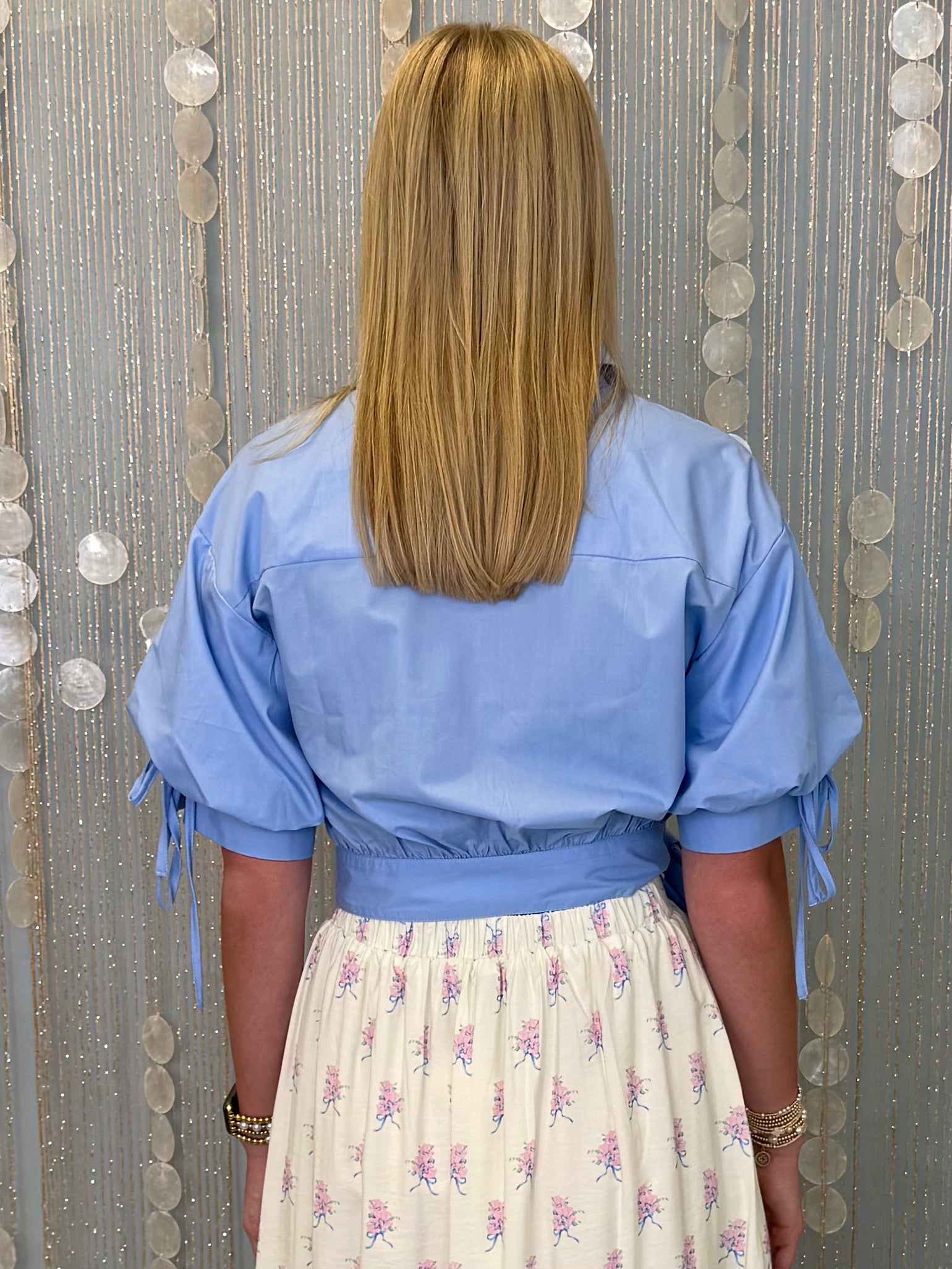 Fair Enough Chambray Side Tie Top-Shop-Womens-Boutique-Clothing