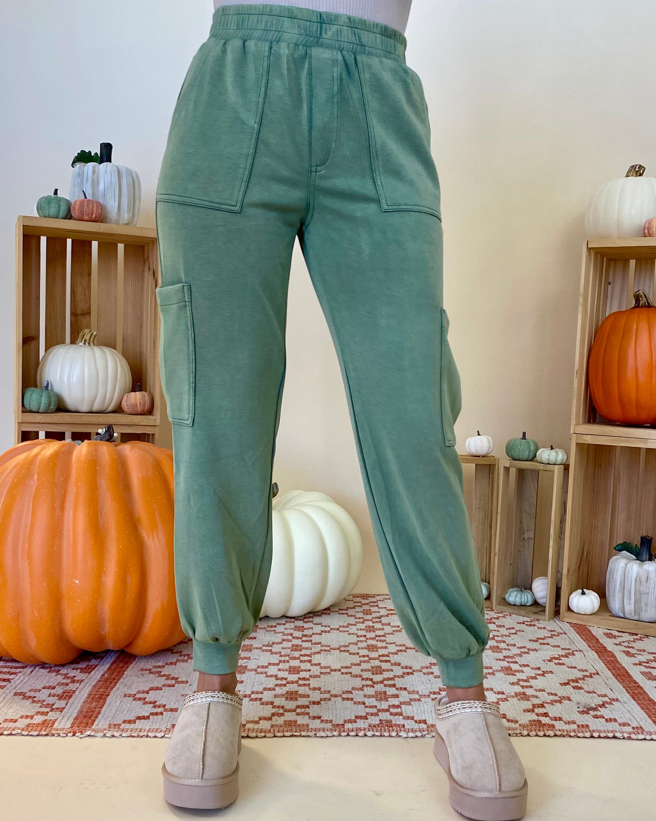 Points Ahead Lagoon Cargo Pants-Shop-Womens-Boutique-Clothing