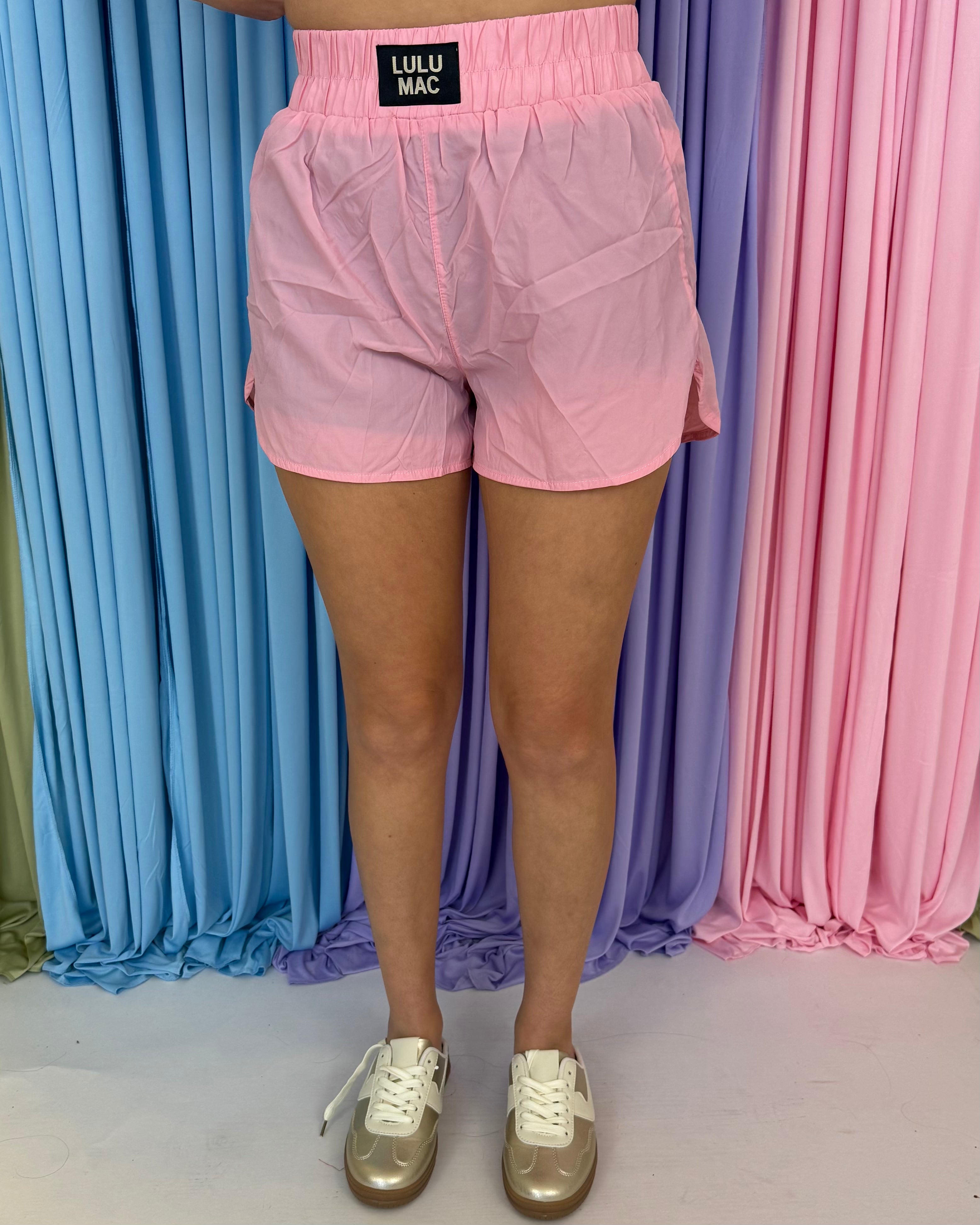 LULU MAC Lt Pink Athletic Short-Shop-Womens-Boutique-Clothing