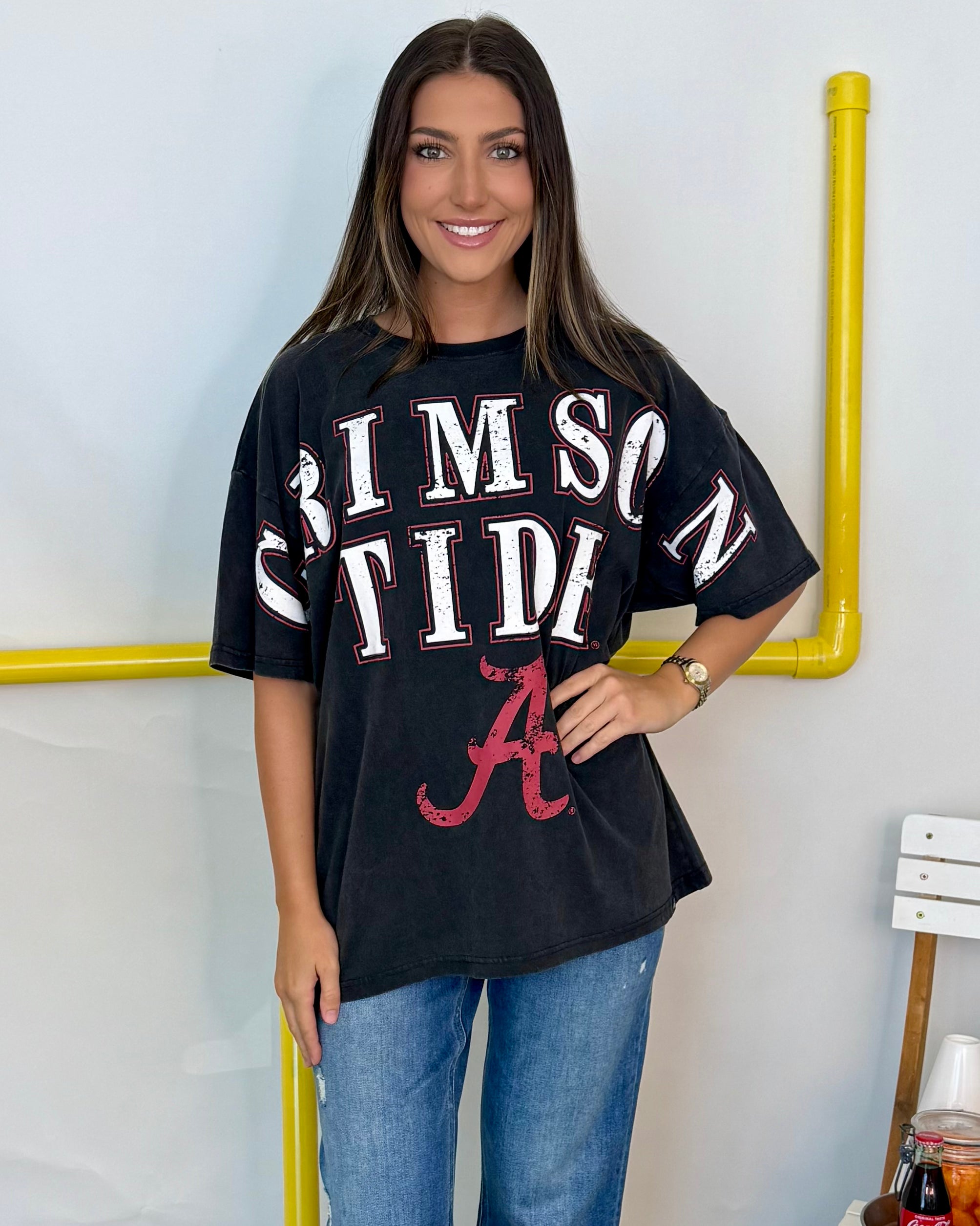 On The Level Bama Oversized Tee-Shop-Womens-Boutique-Clothing