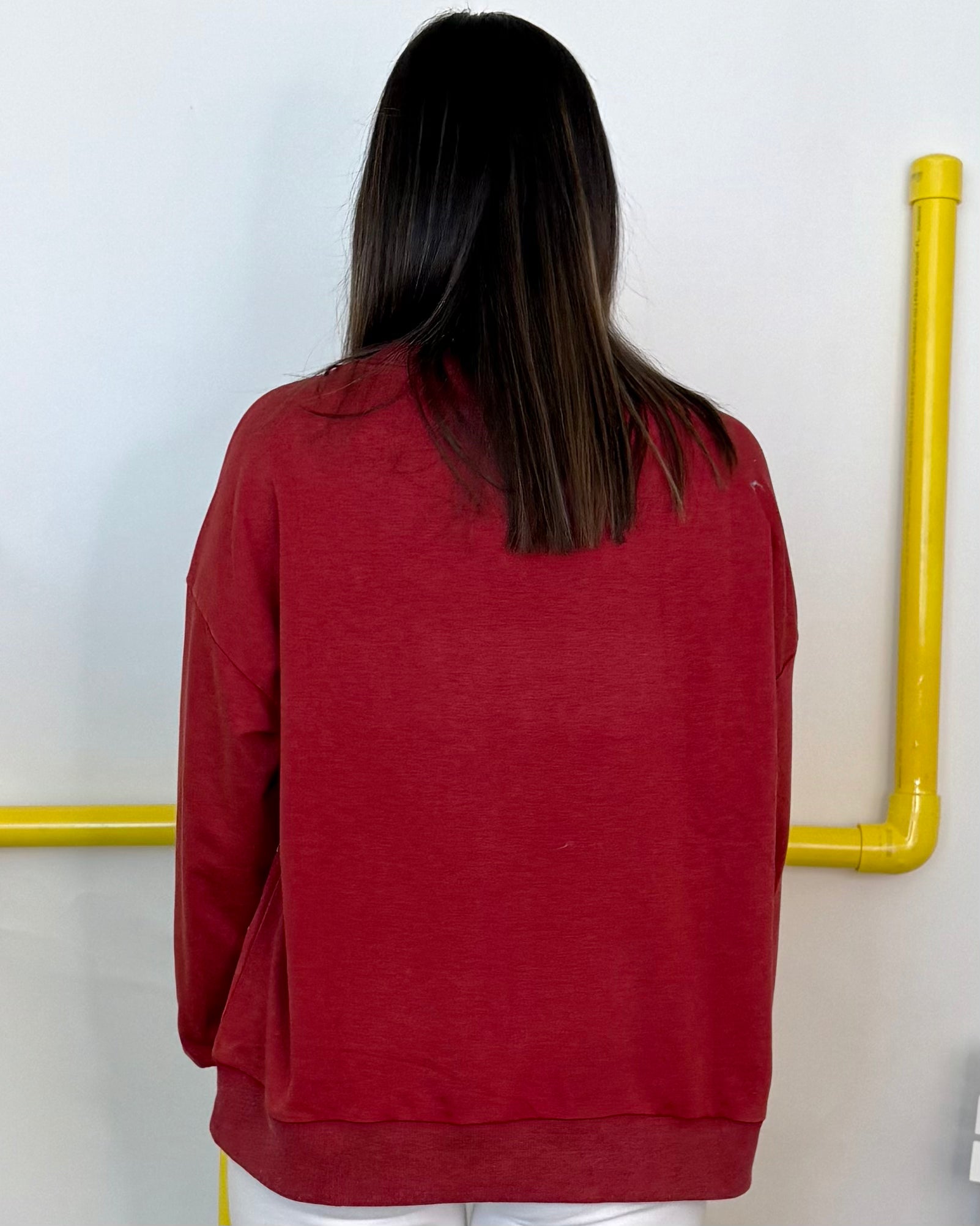 Softly Said Washed Crimson "A" Sweatshirt-Shop-Womens-Boutique-Clothing