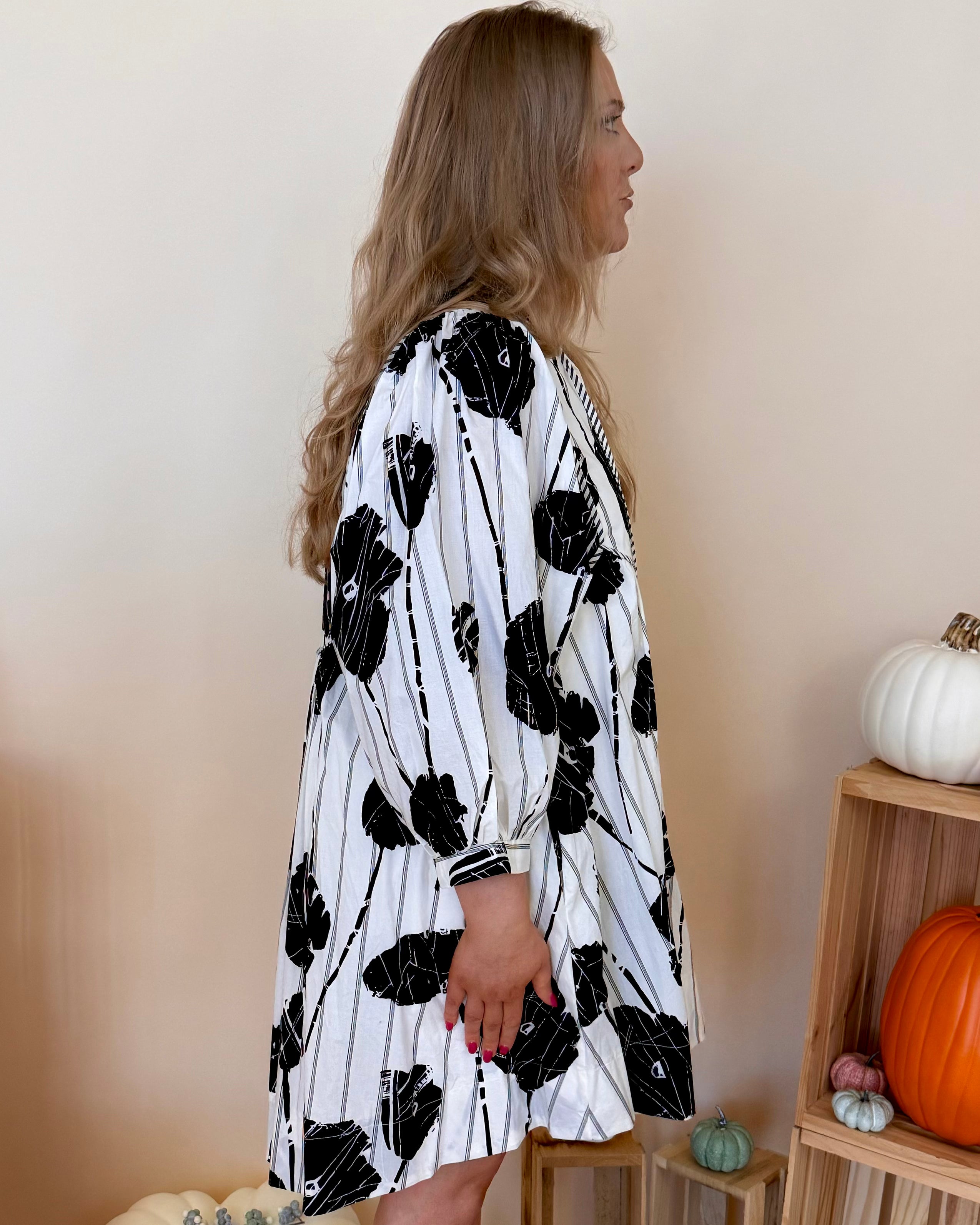 How Sweet Black Plus Print Dress-Shop-Womens-Boutique-Clothing