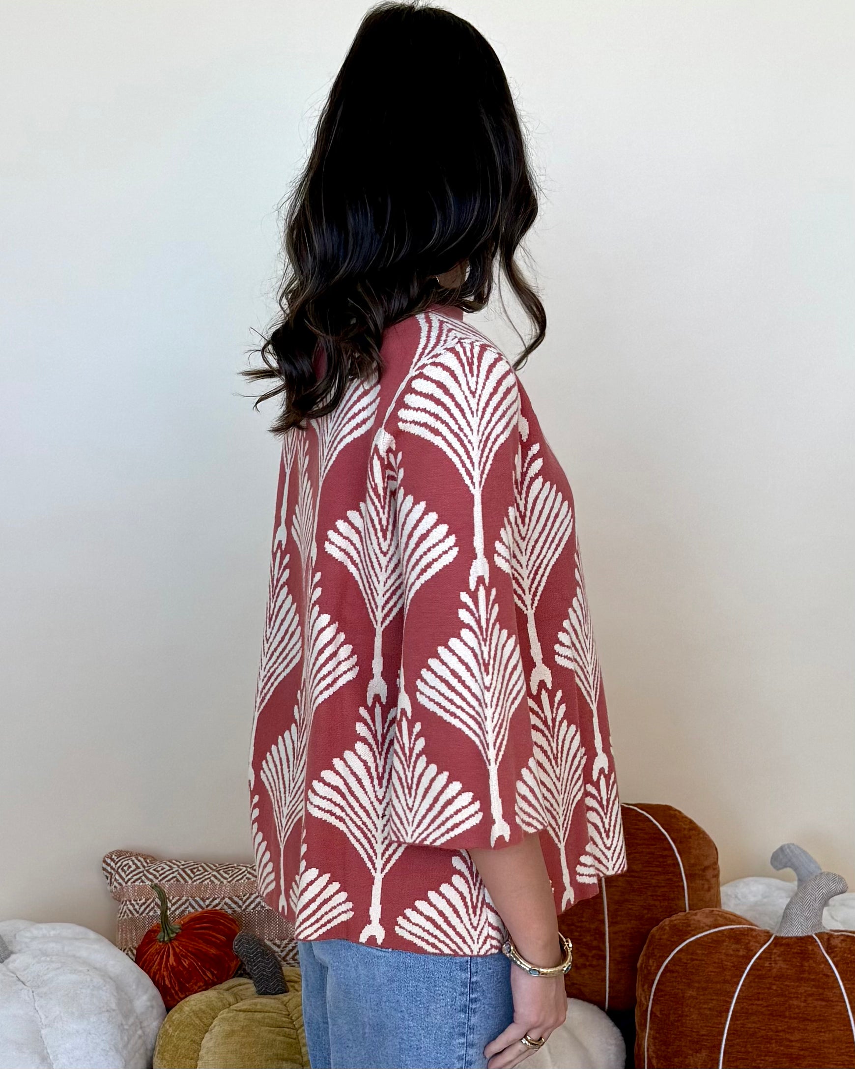 Same Time Rose Clay Print Mock Sweater-Shop-Womens-Boutique-Clothing