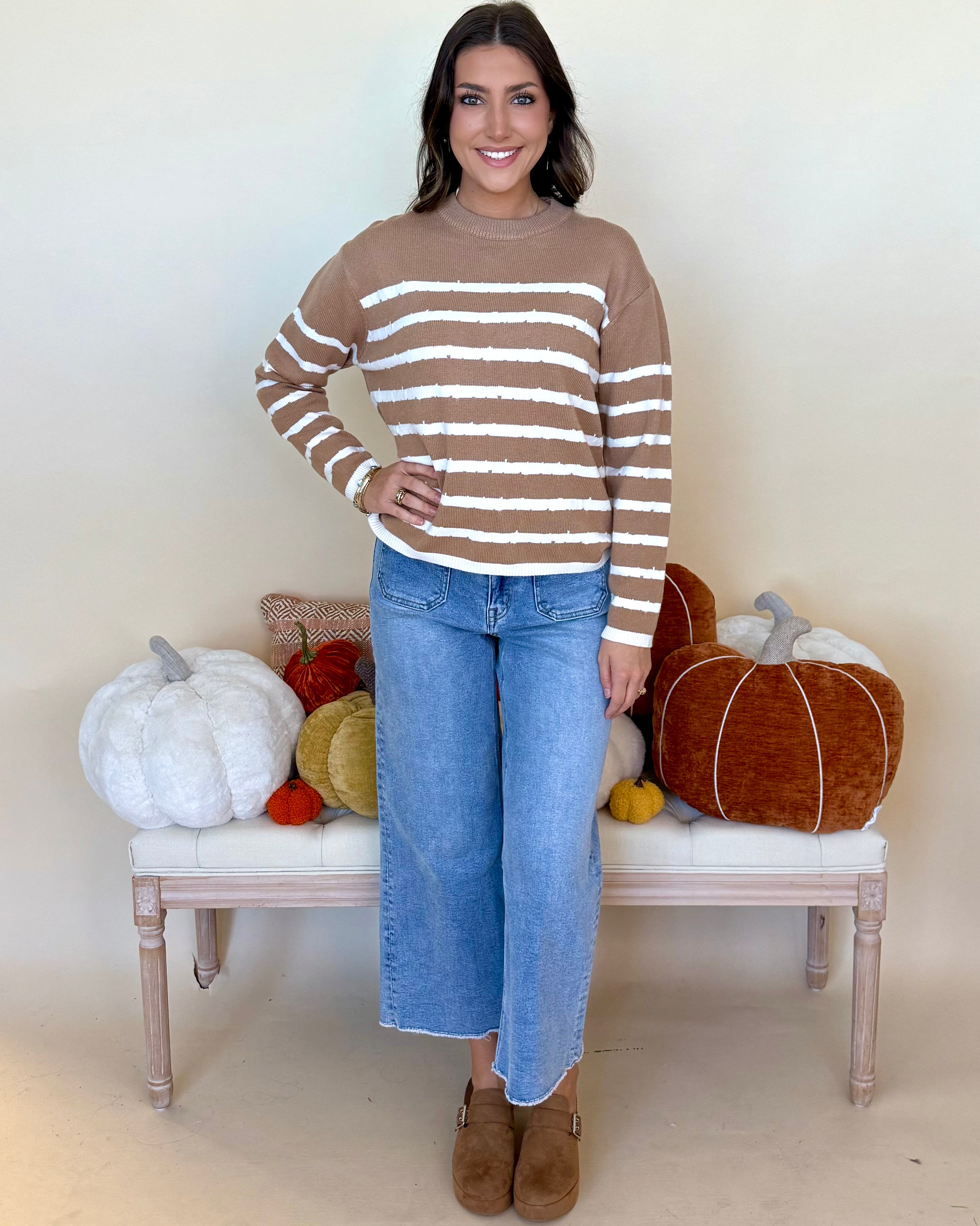 Windy Night Coco Striped Sweater-Shop-Womens-Boutique-Clothing