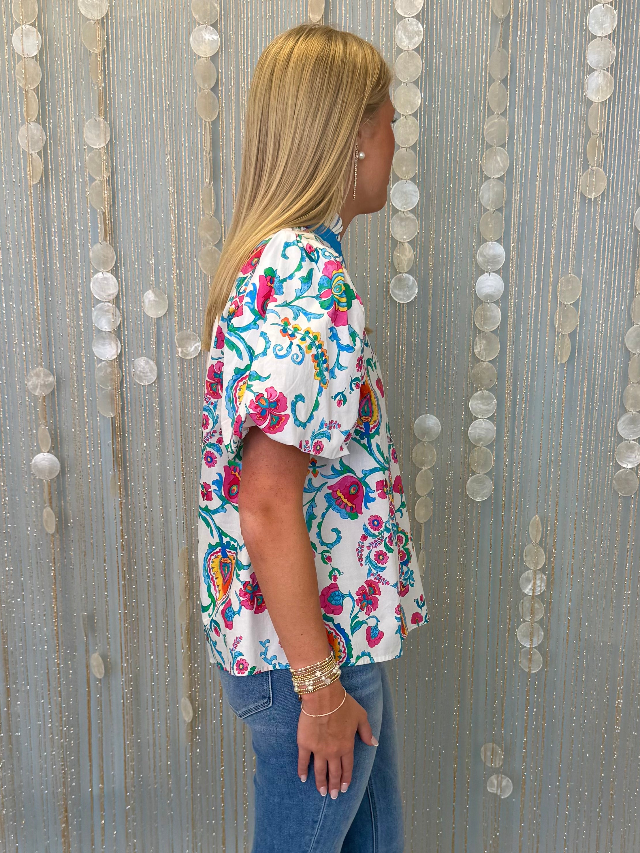 Honey Petal Ivory Print Top-Shop-Womens-Boutique-Clothing