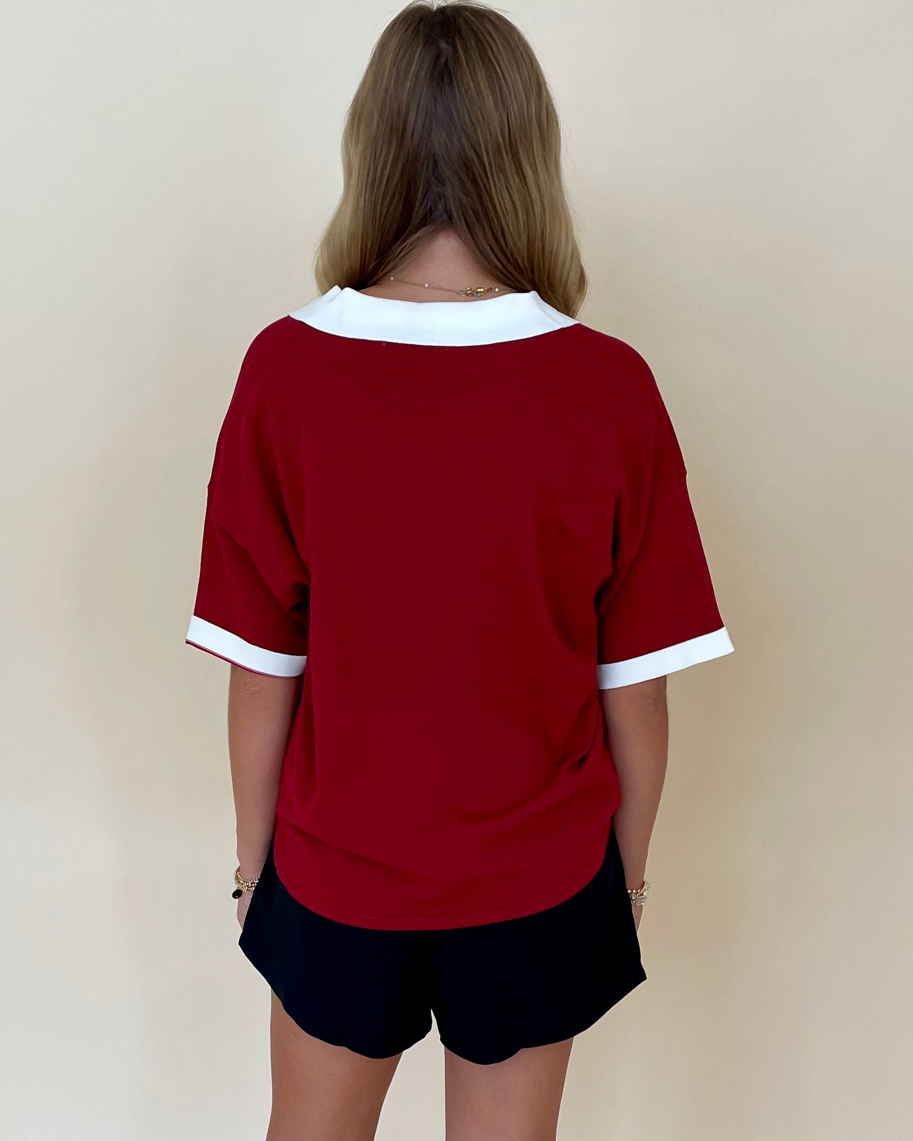 Final Touch Burgundy Collar Knit Sweater-Shop-Womens-Boutique-Clothing