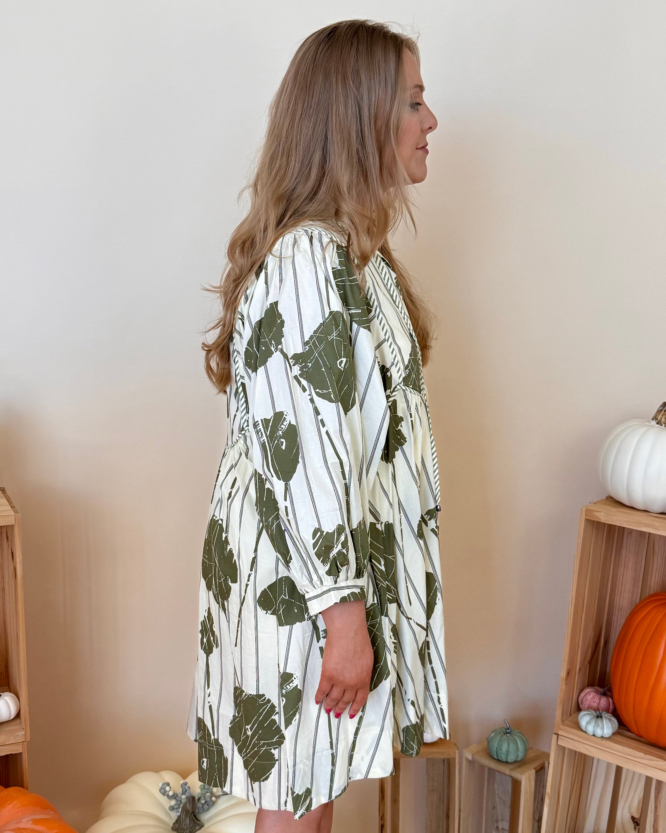 How Sweet Olive Plus Print Dress-Shop-Womens-Boutique-Clothing