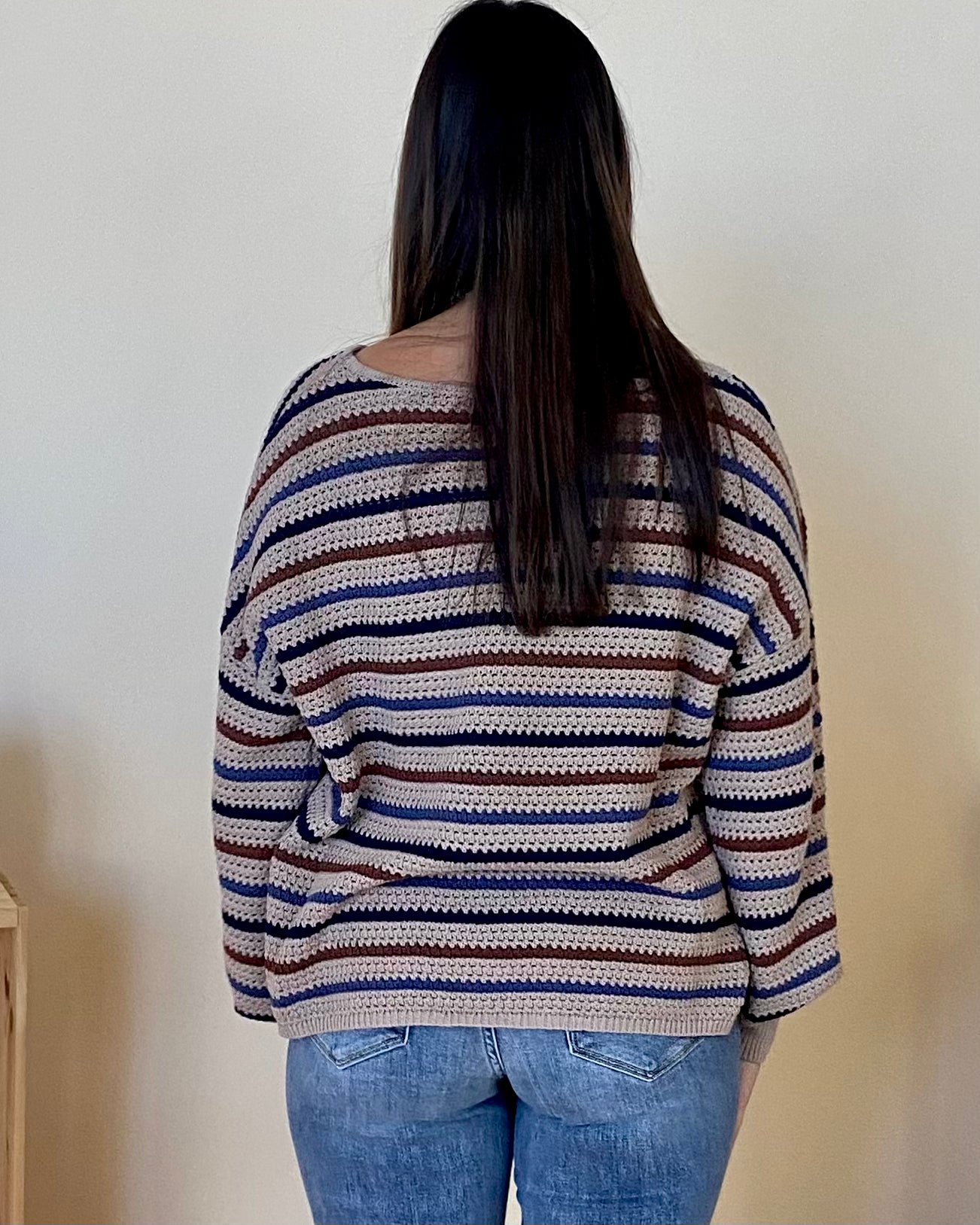 Found Love Taupe Stripe Sweater-Shop-Womens-Boutique-Clothing