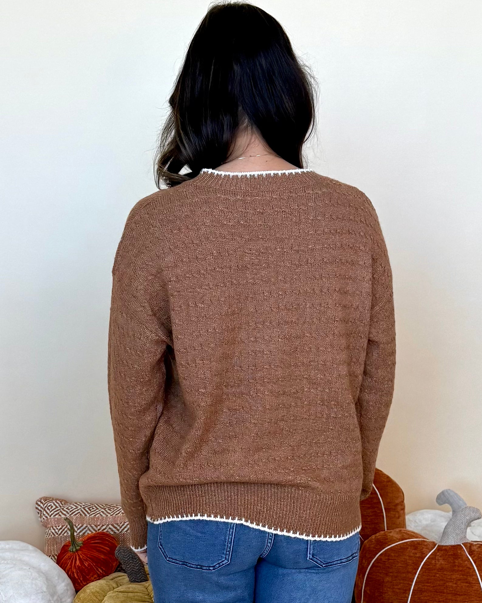 Doing My Best Camel Stitched Cable Sweater-Shop-Womens-Boutique-Clothing