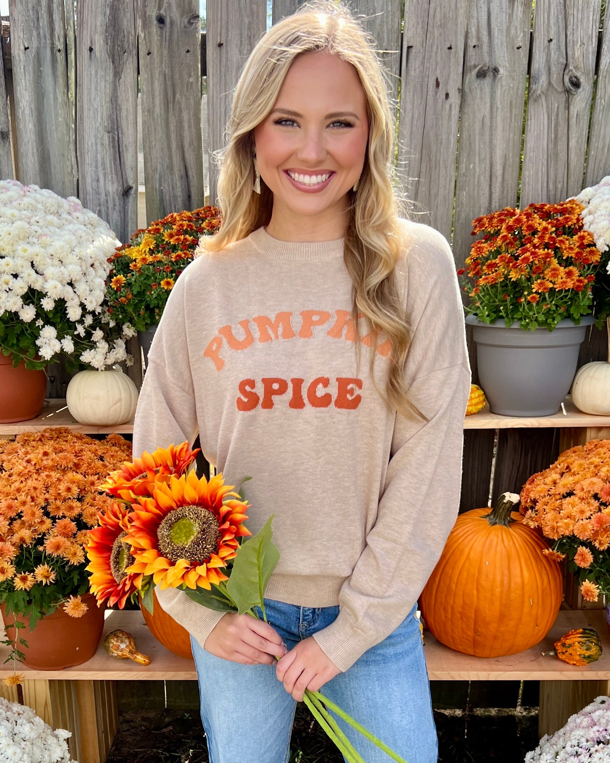 Everything Right Oatmeal “Pumpkin Spice” Sweater-Shop-Womens-Boutique-Clothing