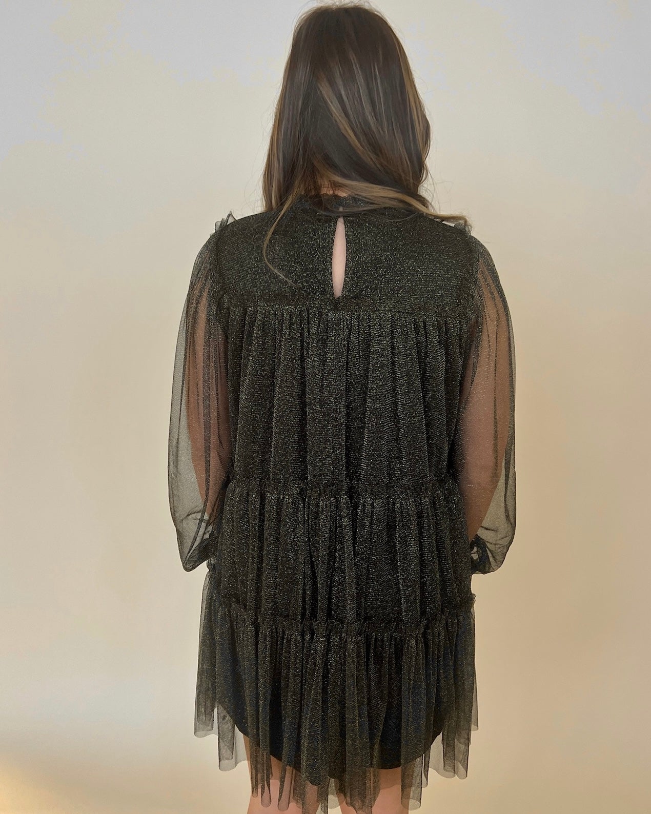 Shimmery Babe Black Metallic Dress-Shop-Womens-Boutique-Clothing